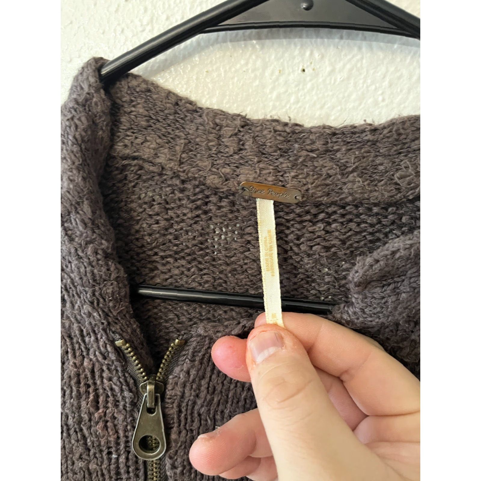 Free People Free People Crochet Moto Jacket Women Medium Brown Boho Festival Full Zip Size M / US 6-8 / IT 42-44 - 2 Thumbnail