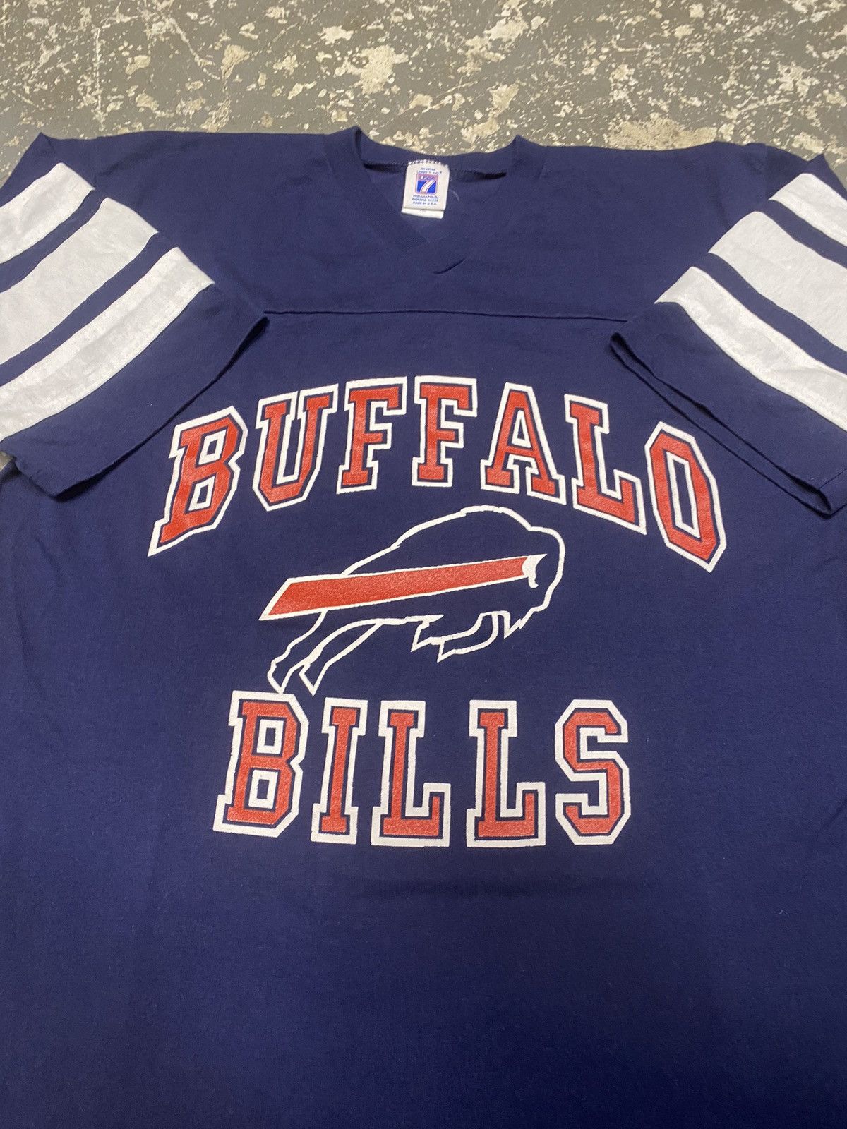 Vintage Buffalo Bills Logo 7 NFL Football Jersey Shirt USA
