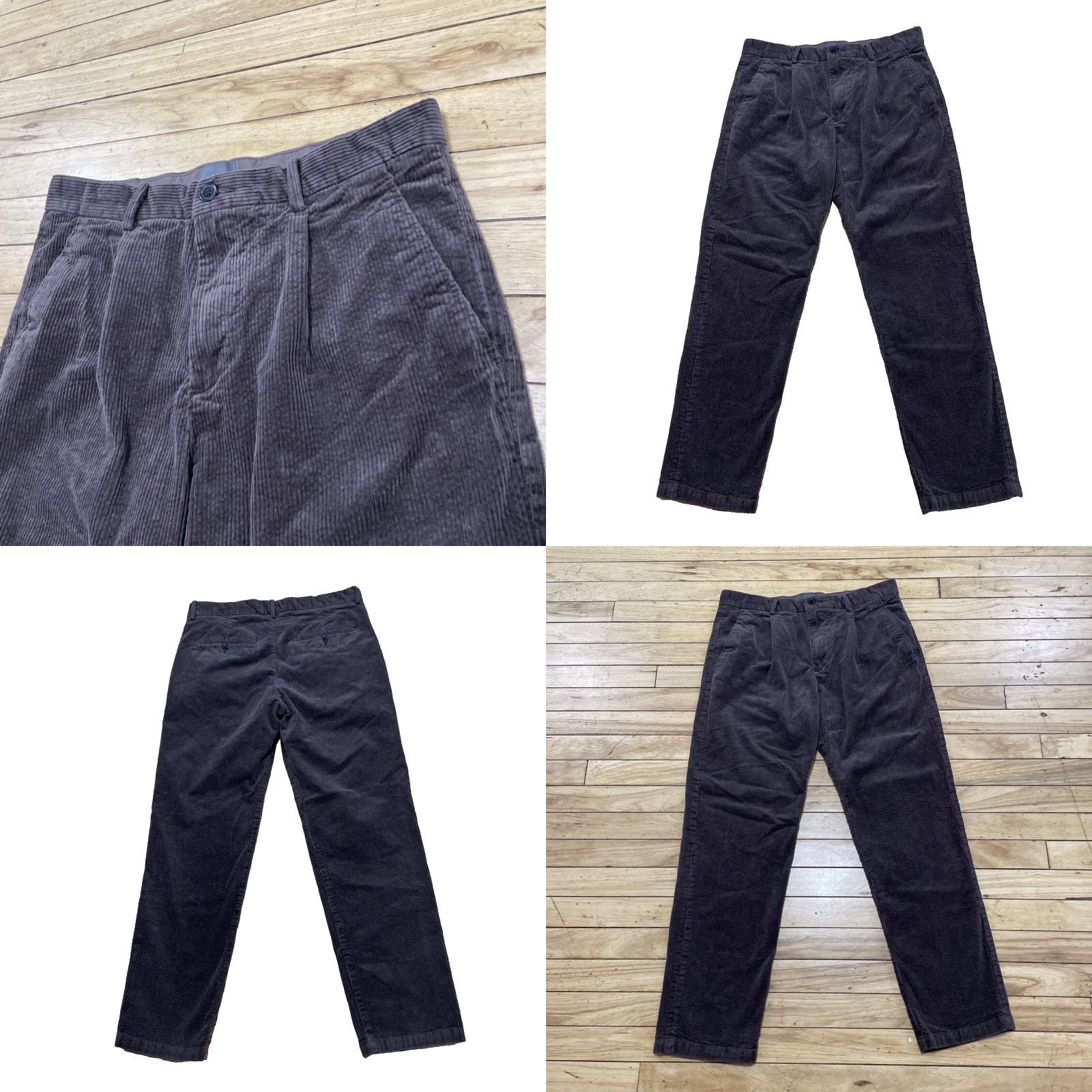H&M VINTAGE H&M Corduroy Pants Adult 31 Brown Pleated Straight Chino Nature Skate 31x28 Mens Size 24" / US 00 / IT 34 - 10 Thumbnail