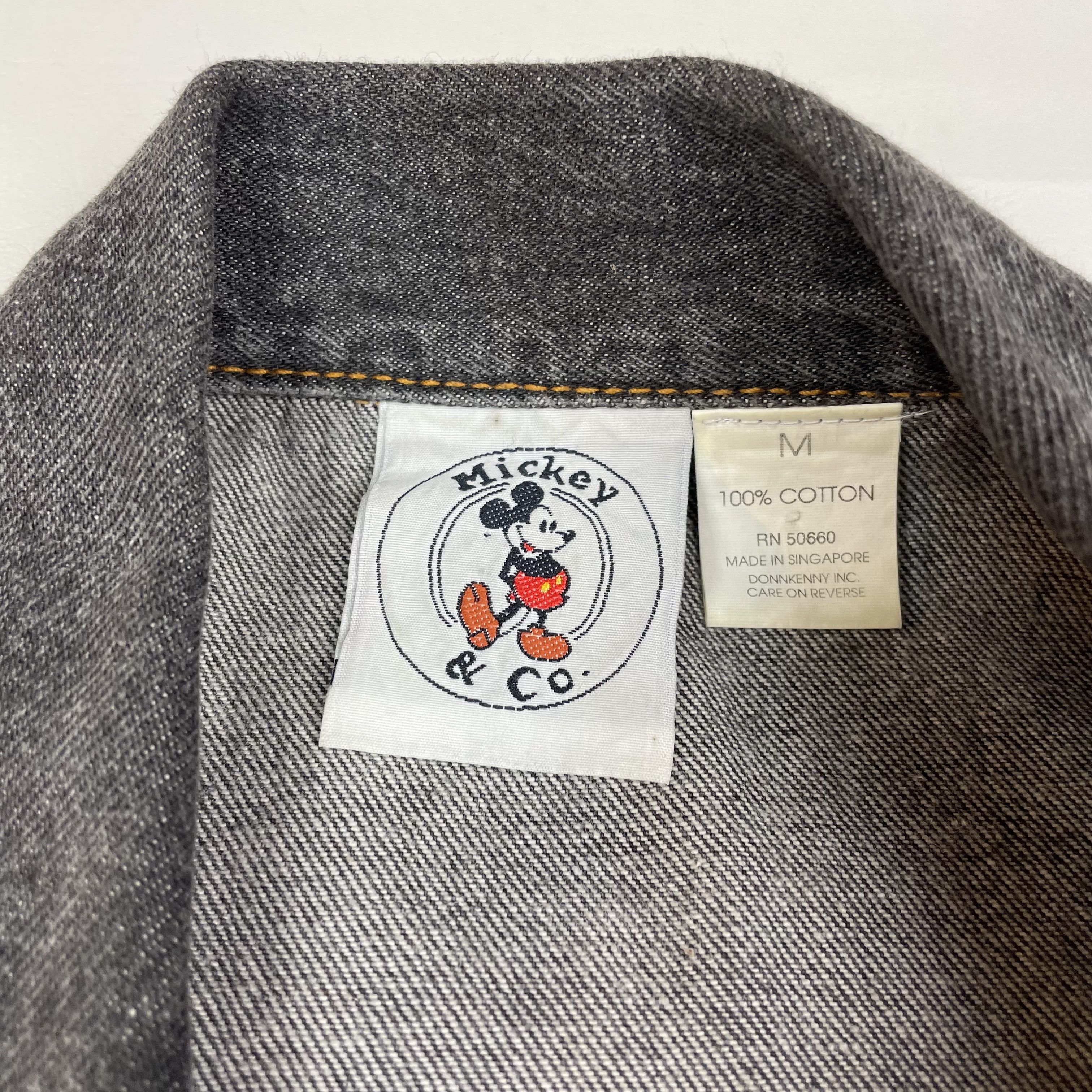 Disney VTG Disney Mickey Mouse Jean Jacket Denim Vest Punk Rock 90s Size US M / EU 48-50 / 2 - 6 Thumbnail