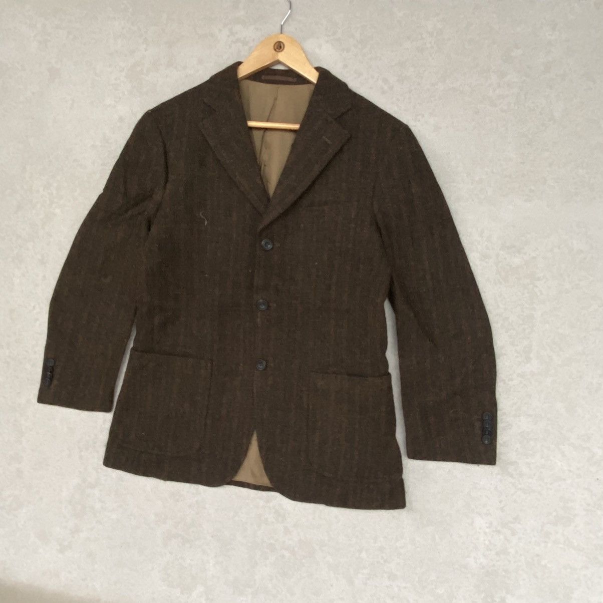 Other Vintage Brown Pinstripes Wool Blazer With A Preppy Size M Size US M / EU 48-50 / 2 - 2 Thumbnail