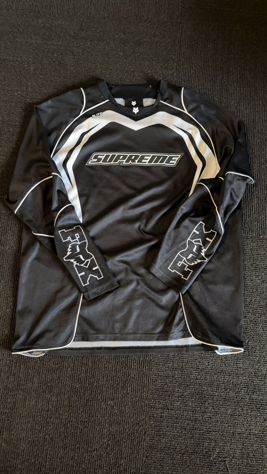 Fox Racing × Supreme FW23 Supreme fox racing jersey (Black) (M) Size US M / EU 48-50 / 2 - 1 Thumbnail