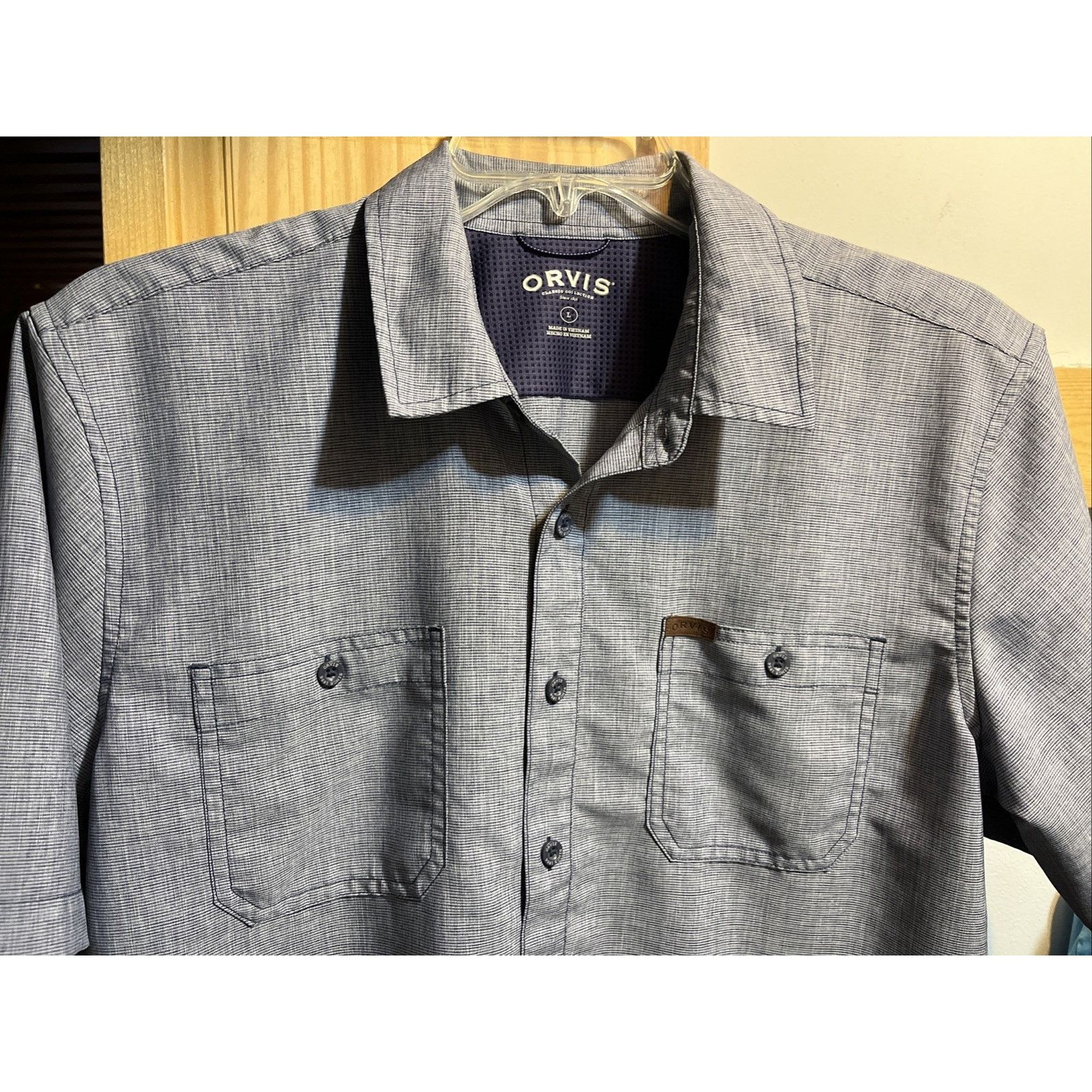 Orvis Orvis Button Up Tech Shirt Mens Large Blue Lightweight Poly Size US L / EU 52-54 / 3 - 4 Thumbnail