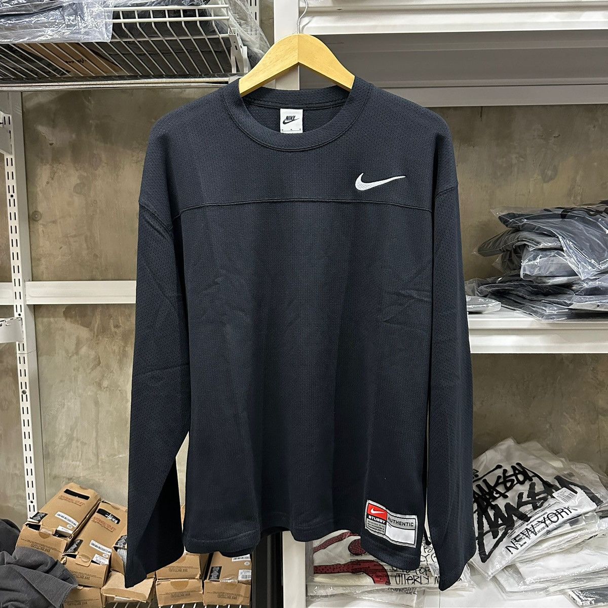 Stussy STUSSY X NIKE MESH JERSEY BLACK | Grailed