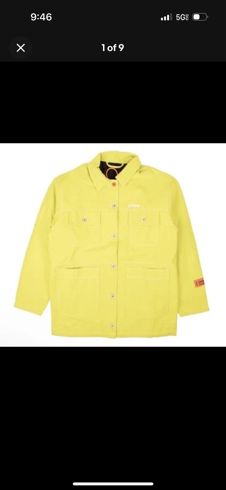 Heron Preston Heron Preston Utility Work Jacket Yellow Size XS Brand New Size US XS / EU 42 / 0 - 1 Thumbnail