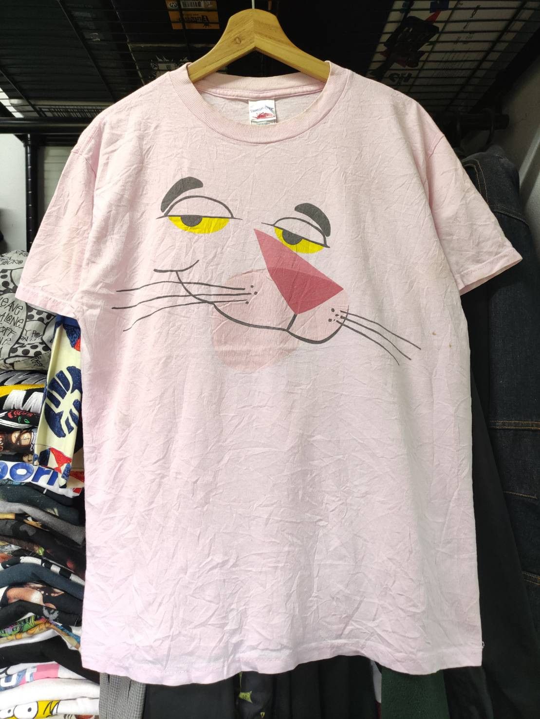 Cartoon Network Vtg 00's Pink Panther Big Face Tennessee River T-Shirt Size US M / EU 48-50 / 2 - 2 Thumbnail