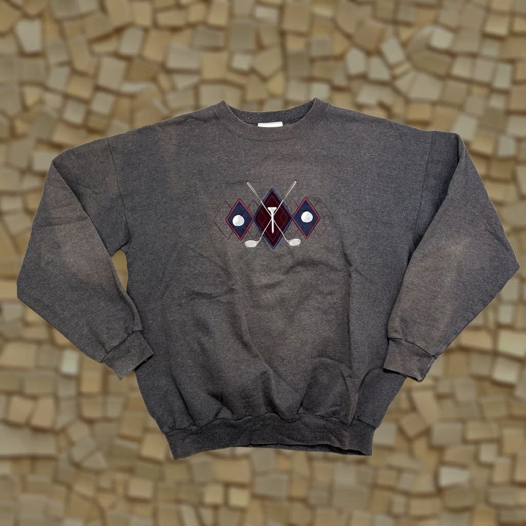Vintage VINTAGE M & C Sport Sweatshirt Golf Embroidered Gray Mens L Crew Neck Pullover 90s Grandpa Size US L / EU 52-54 / 3 - 1 Thumbnail
