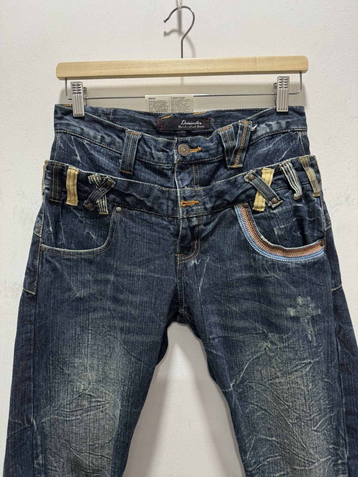 Japanese Brand JAPANESE DESIGN DOMINATE PUNK STYLE CURVED DISTRESSED JEANS Size US 28 / EU 44 - 10 Thumbnail
