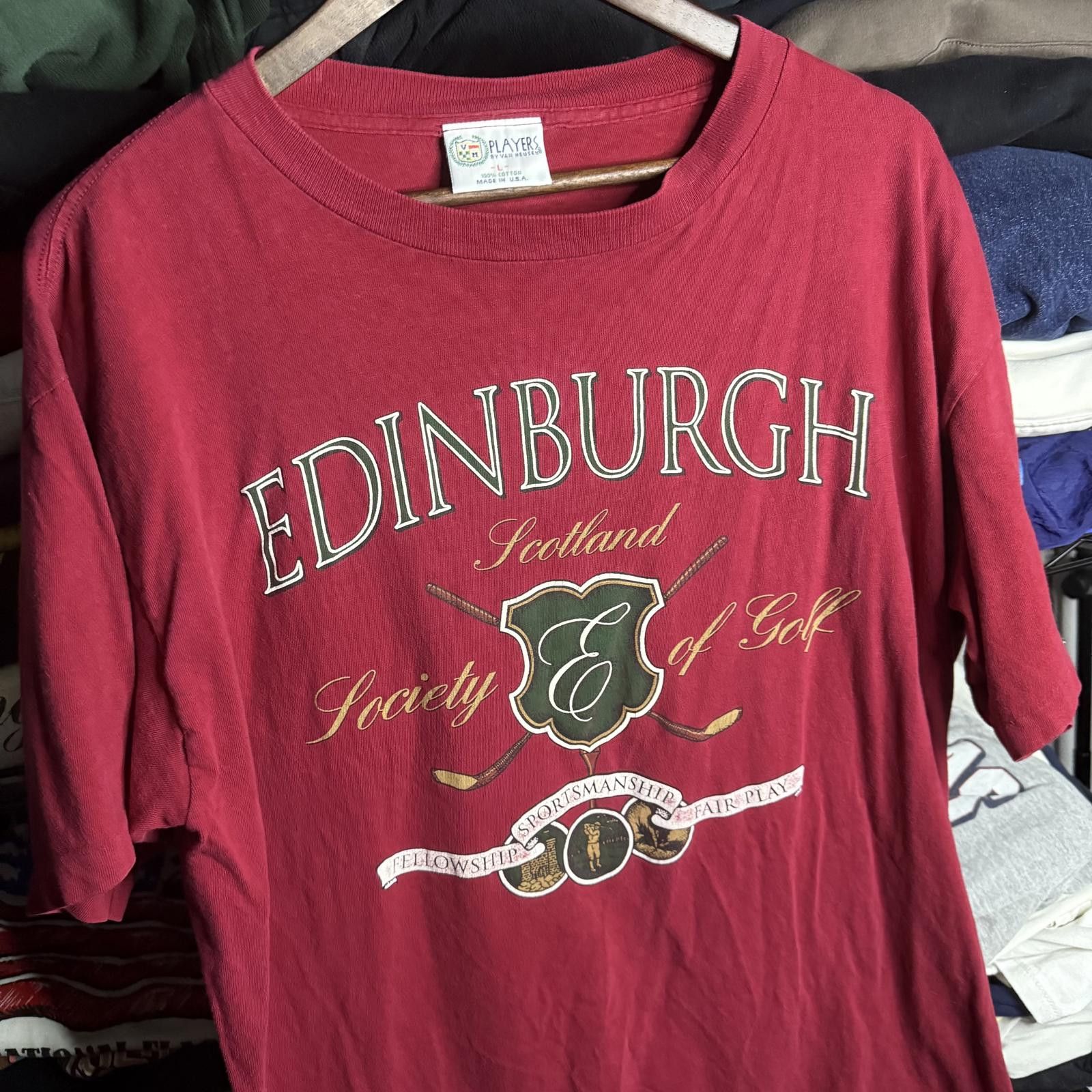 Designer Vintage Edinburgh Golf Society T-Shirt Size US L / EU 52-54 / 3 - 2 Thumbnail