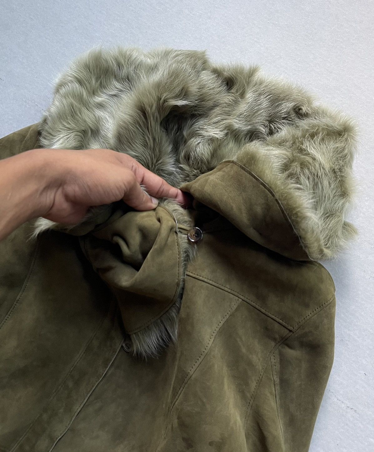 If Six Was Nine 🔥Vtg Hiroki Japan Faux Fur Lining Sherling Leather Jacket Size US M / EU 48-50 / 2 - 8 Thumbnail