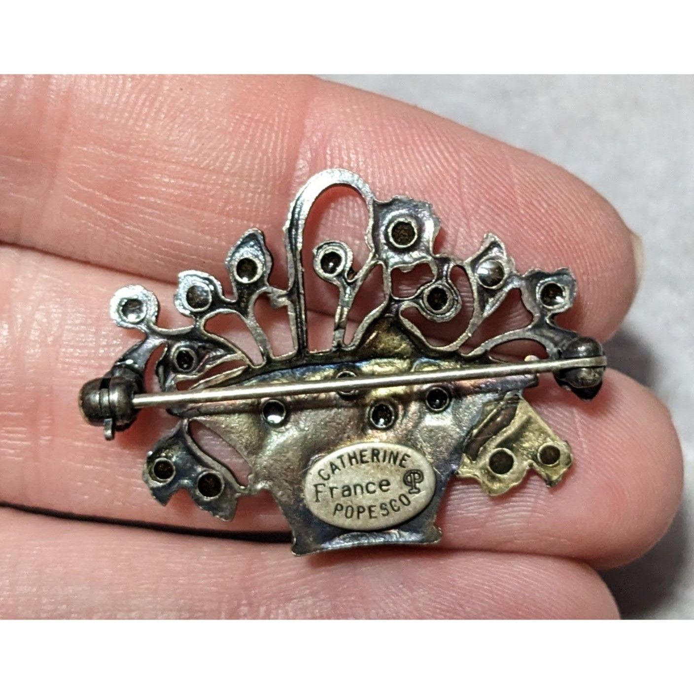 Other Vintage Catherine Popesco France Flower Basket Brooch Size ONE SIZE - 8 Thumbnail