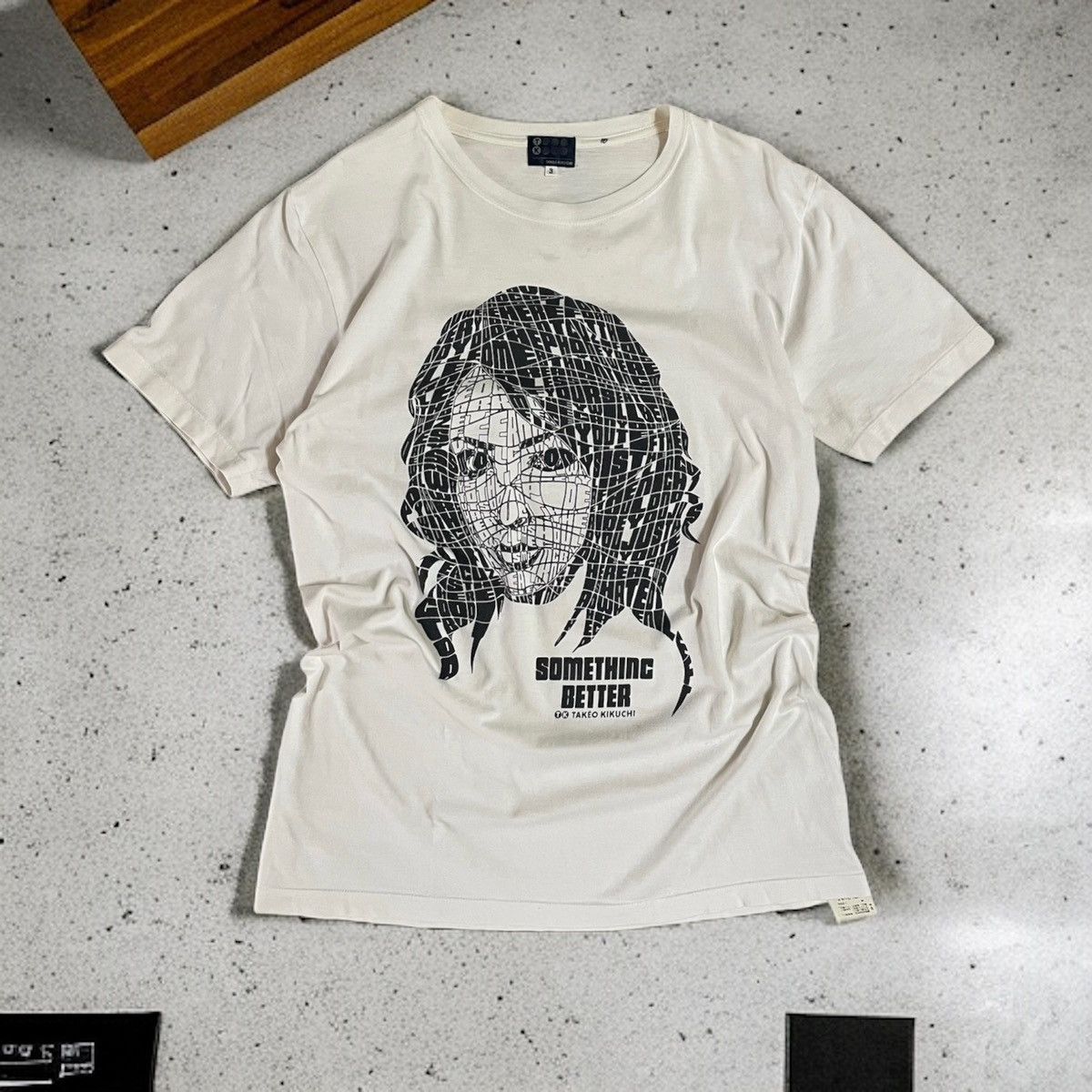 image of Archival Clothing x Hysteric Glamour Designer Takeo Kikuchi “Somthingbetter” in White (Size Medium)