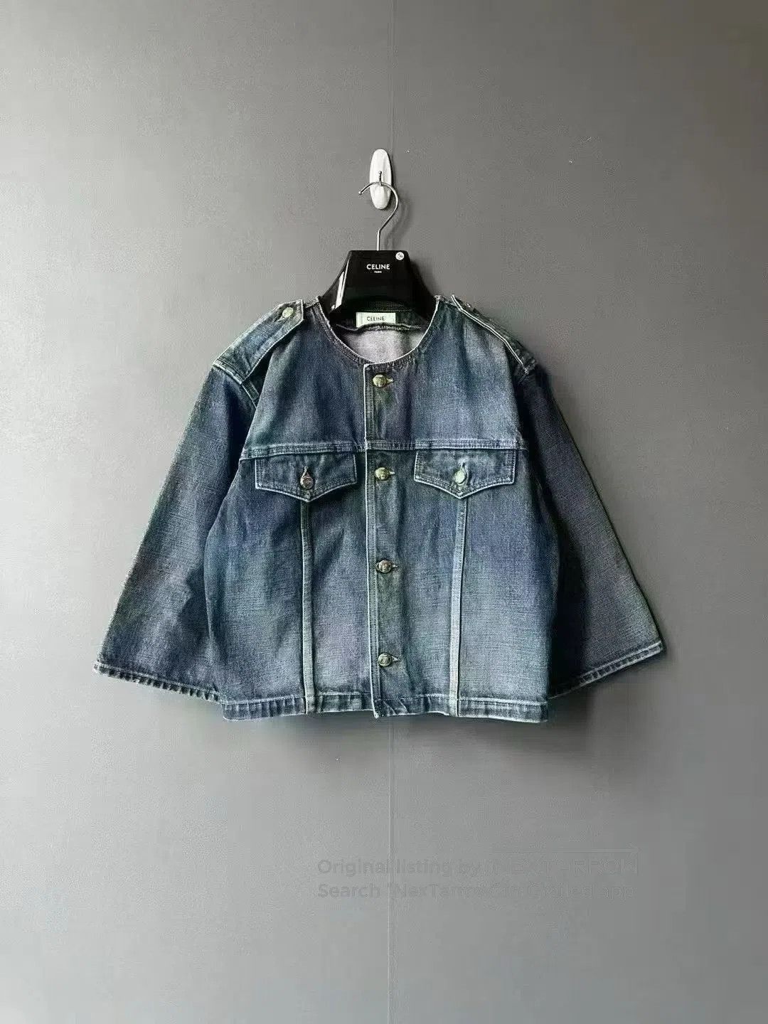 Celine CELINE Gold Button Denim Jacket| Size US M / EU 48-50 / 2 - 1 Thumbnail