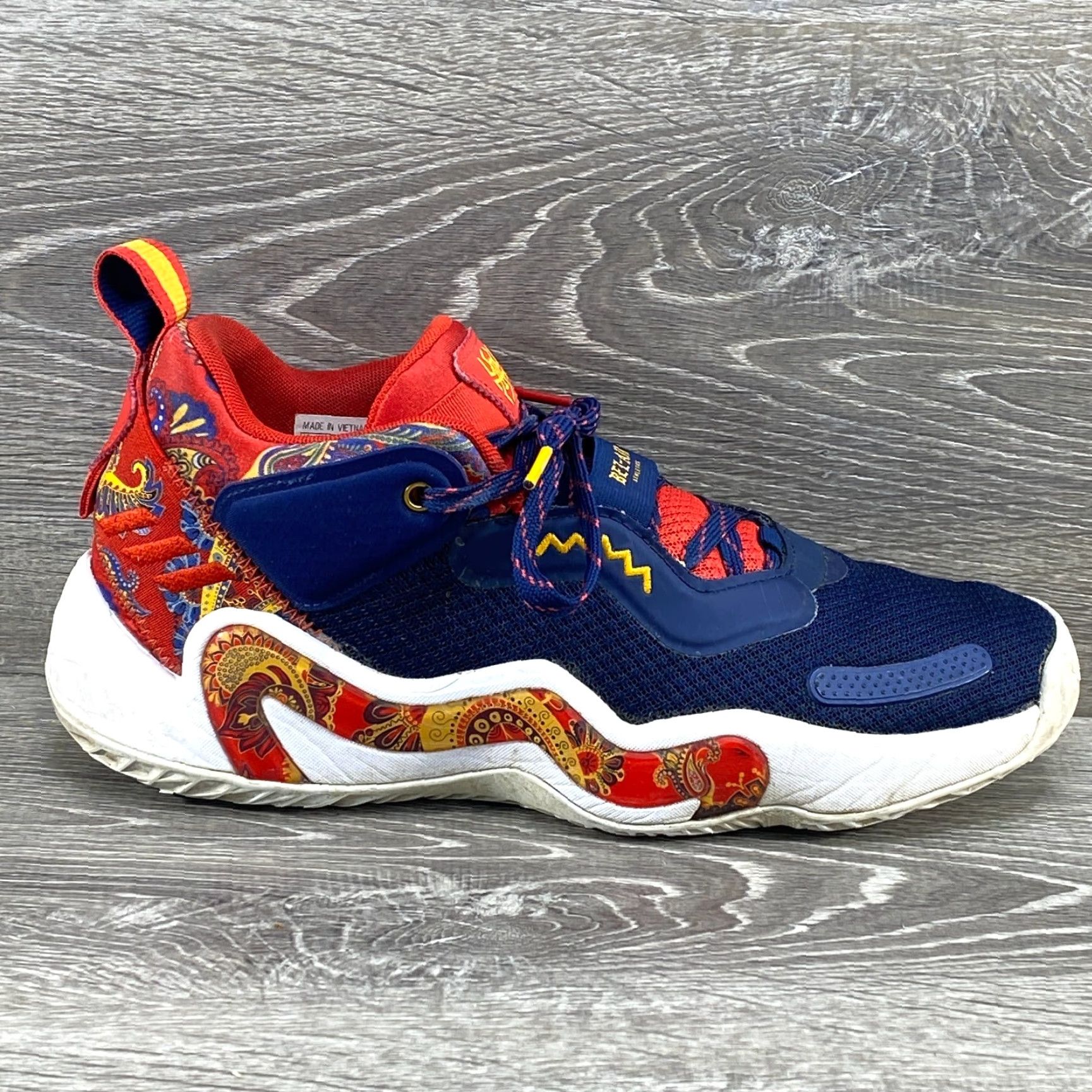 Adidas adidas Basketball Sneakers Mens Size 8 D.O.N Issue #3 Bel-Air Navy Red DON 3 NBA Shoes Size US 8 / EU 41 - 2 Thumbnail