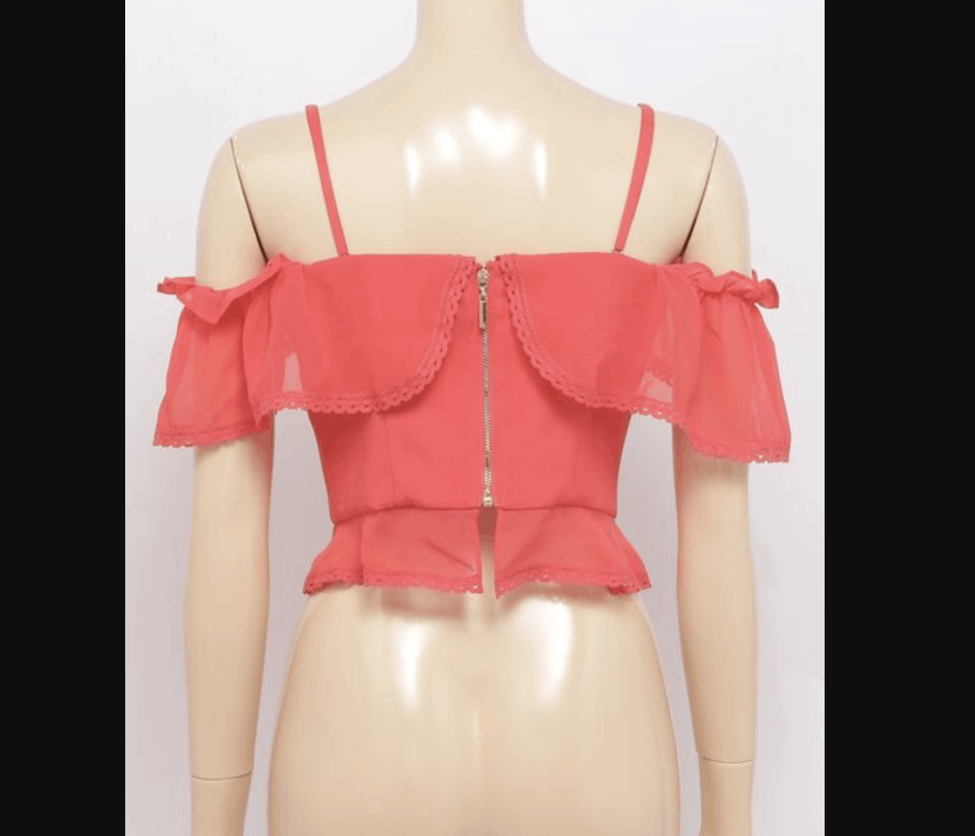 Designer Marciano Juliet Off-Shoulder Bustier Top XS NWT Hibiscus Red Size XS / US 0-2 / IT 36-38 - 7 Thumbnail