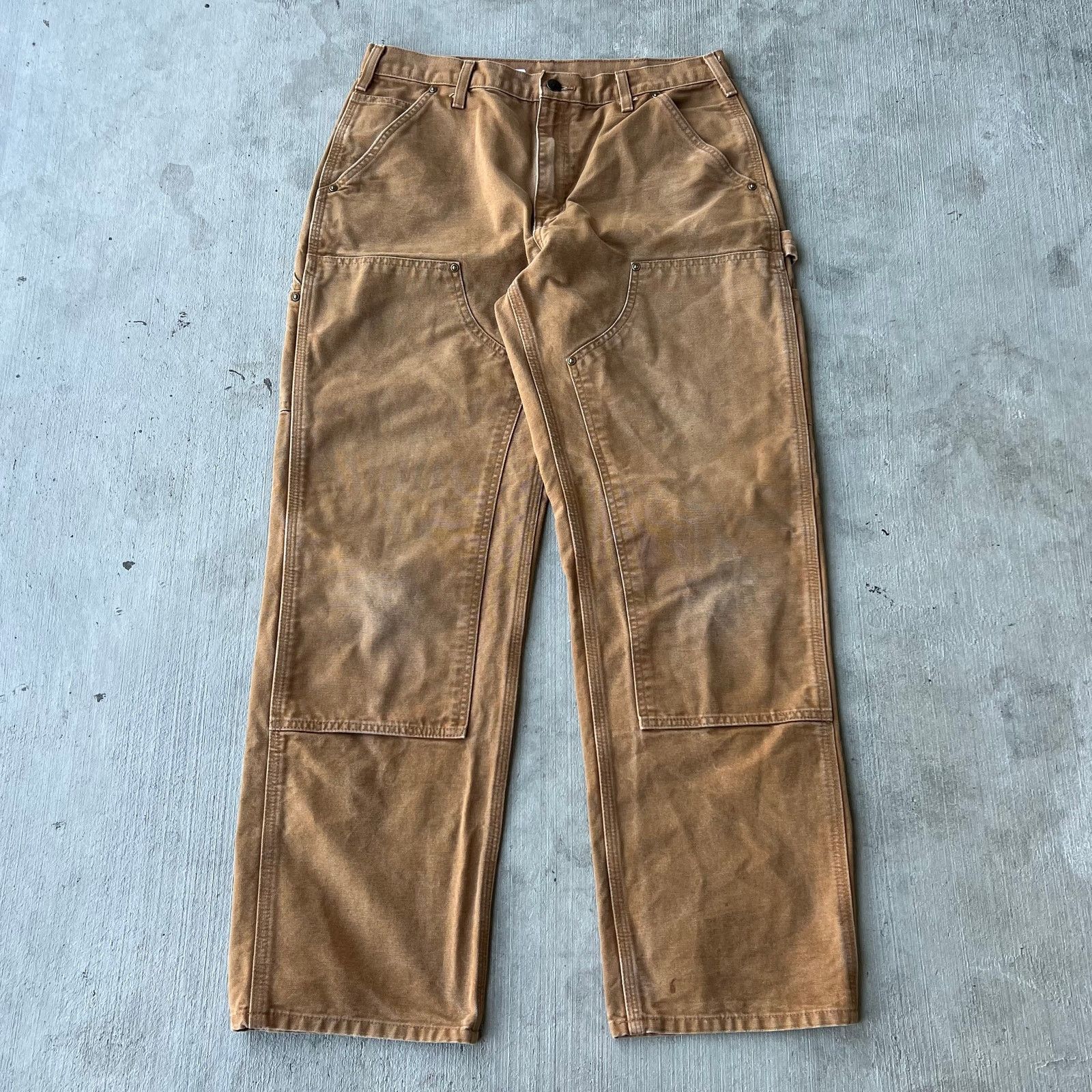Carhartt × Vintage Carhartt brown double knee work wear carpenter pants Size US 32 / EU 48 - 1 Thumbnail