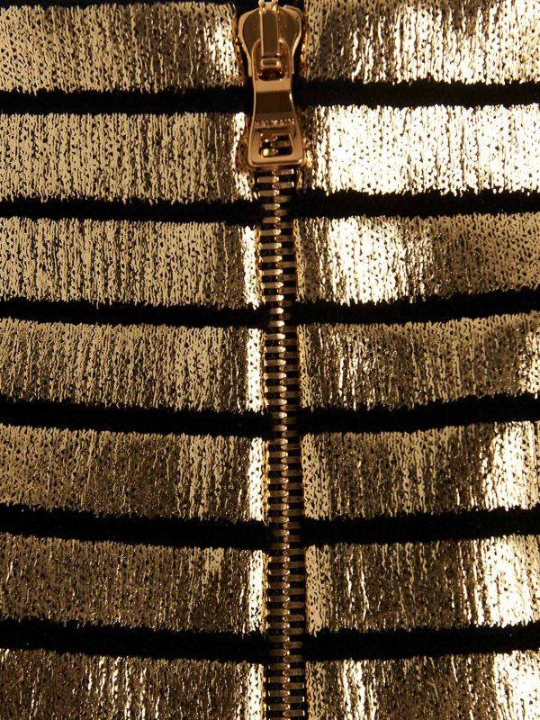 Balmain o1y0625 Midi Skirt in Gold/Black Size 28" / US 6 / IT 42 - 4 Thumbnail