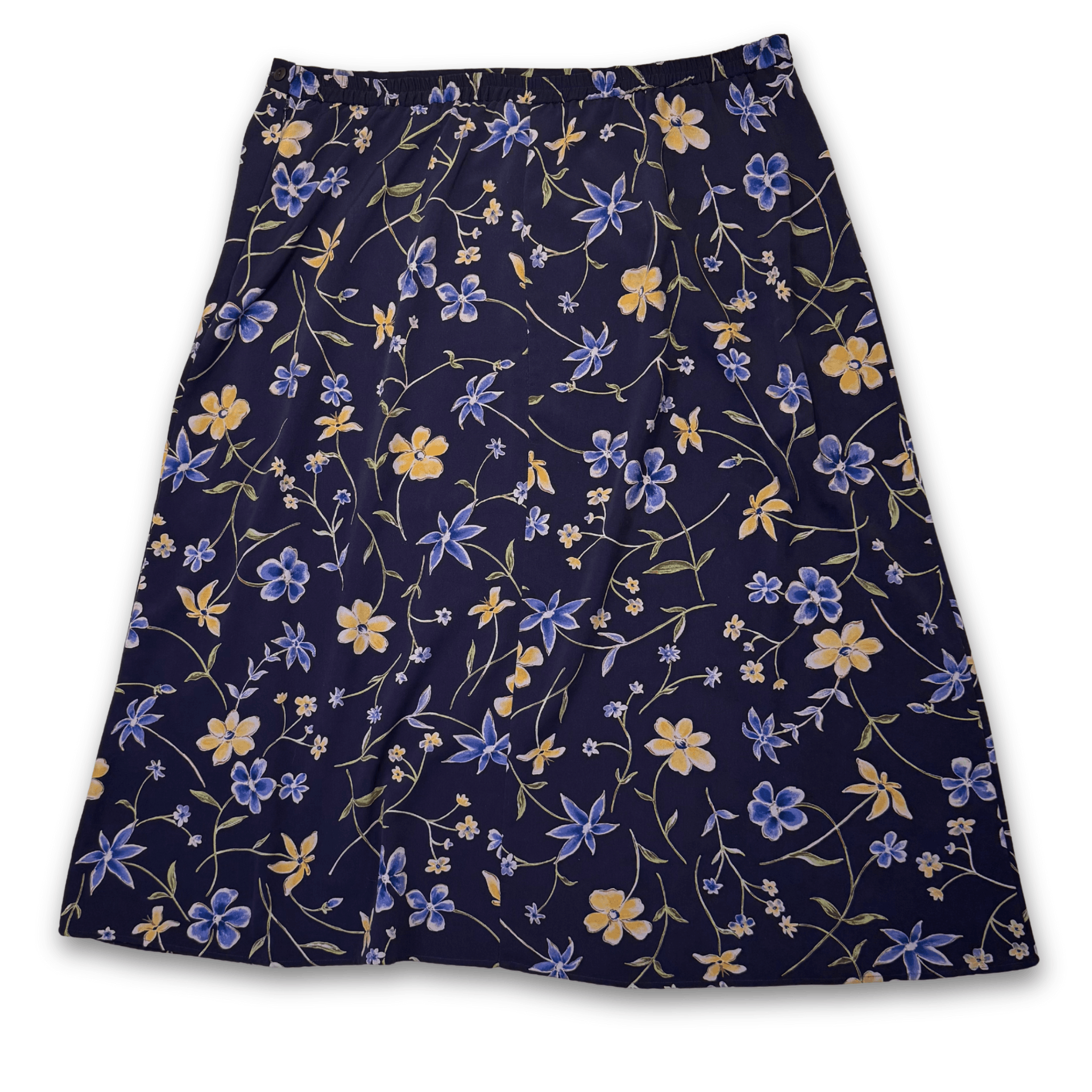 Vintage Vintage Floral A-Line Midi Skirt | 2XL | Requirements Size 38" / US 16 / IT 52 - 2 Thumbnail