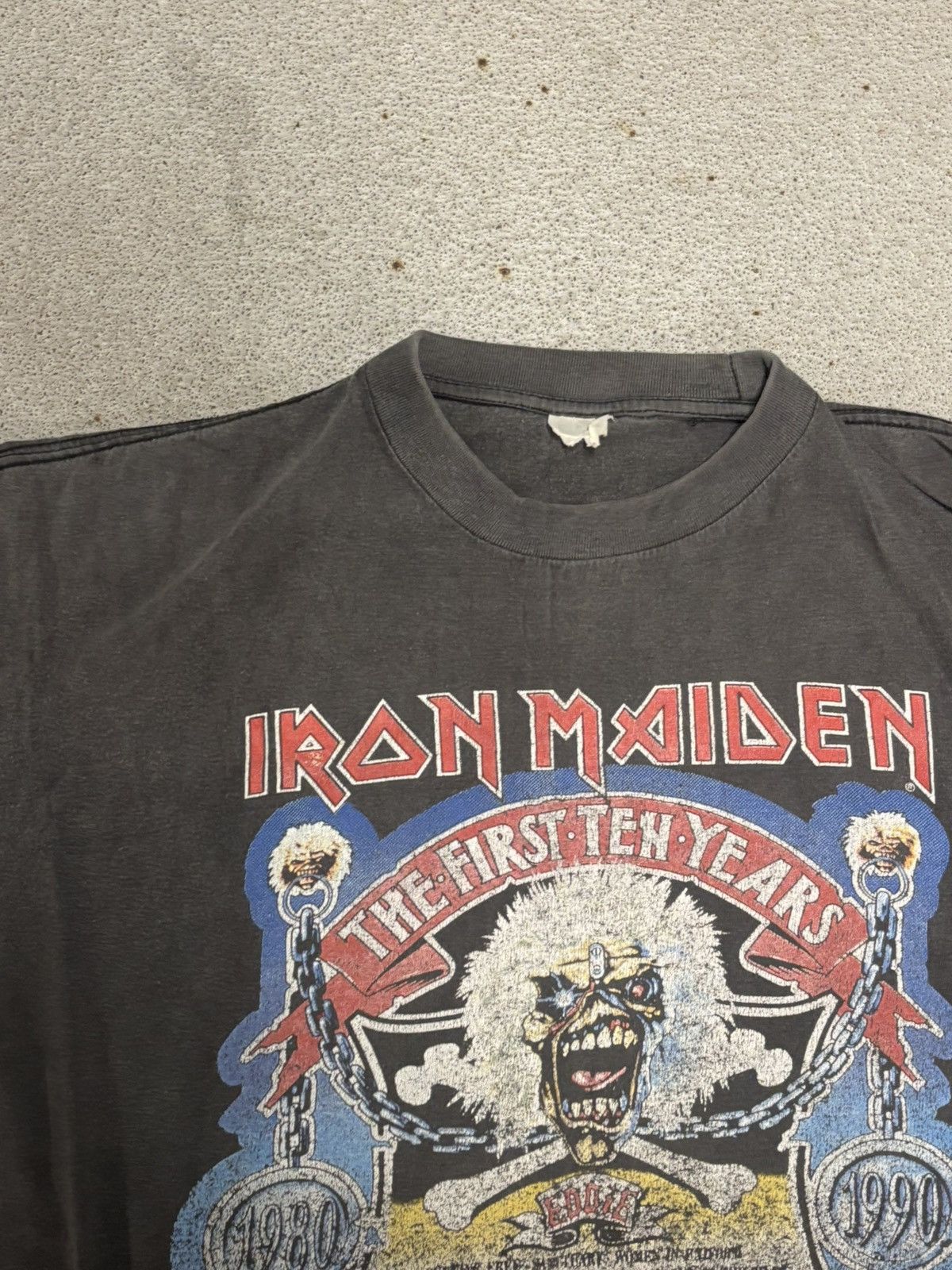 Band Tees 1990 IRON MAIDEN UP THE IRON THE DECENNIUM Decennium Size US XL / EU 56 / 4 - 4 Thumbnail