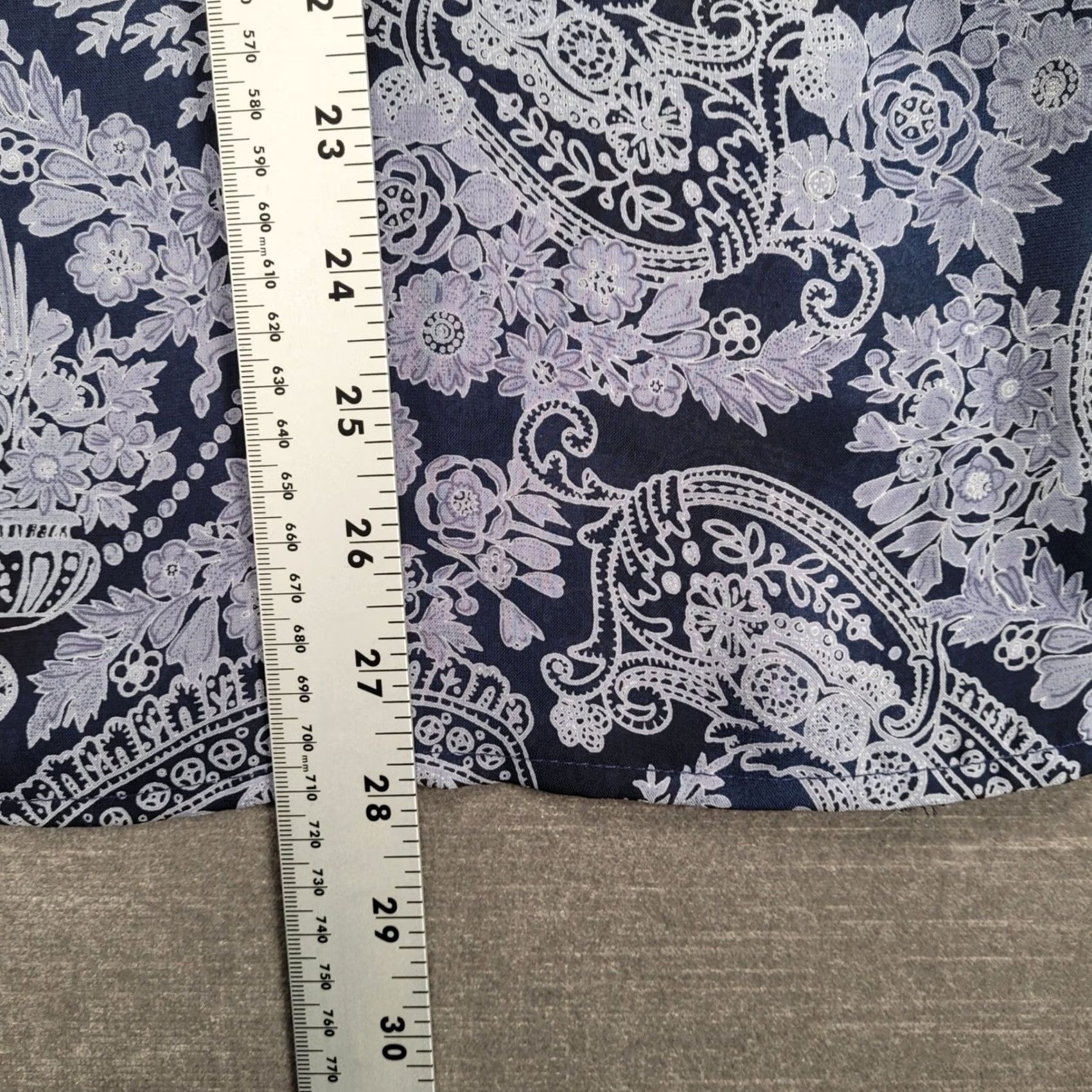 Vintage VINTAGE Notations Blue Paisley Print Button Down Short Sleeve Blouse Womens Size 14 Size XL / US 12-14 / IT 48-50 - 7 Thumbnail