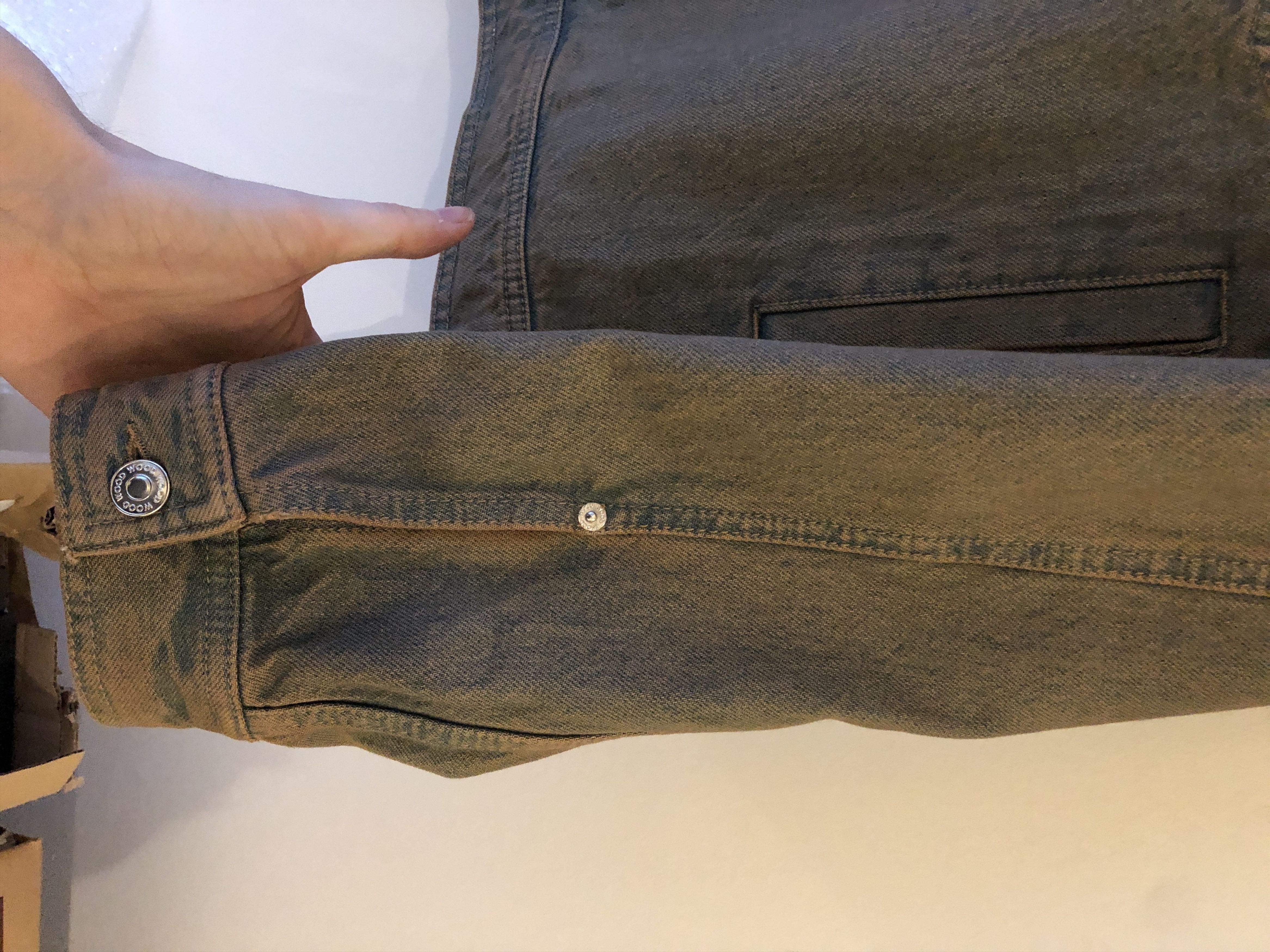 Acne Studios × Helmut Lang × Wood Wood NWOT $500 - Vintage Beige Denim Jacket Size US L / EU 52-54 / 3 - 11 Thumbnail