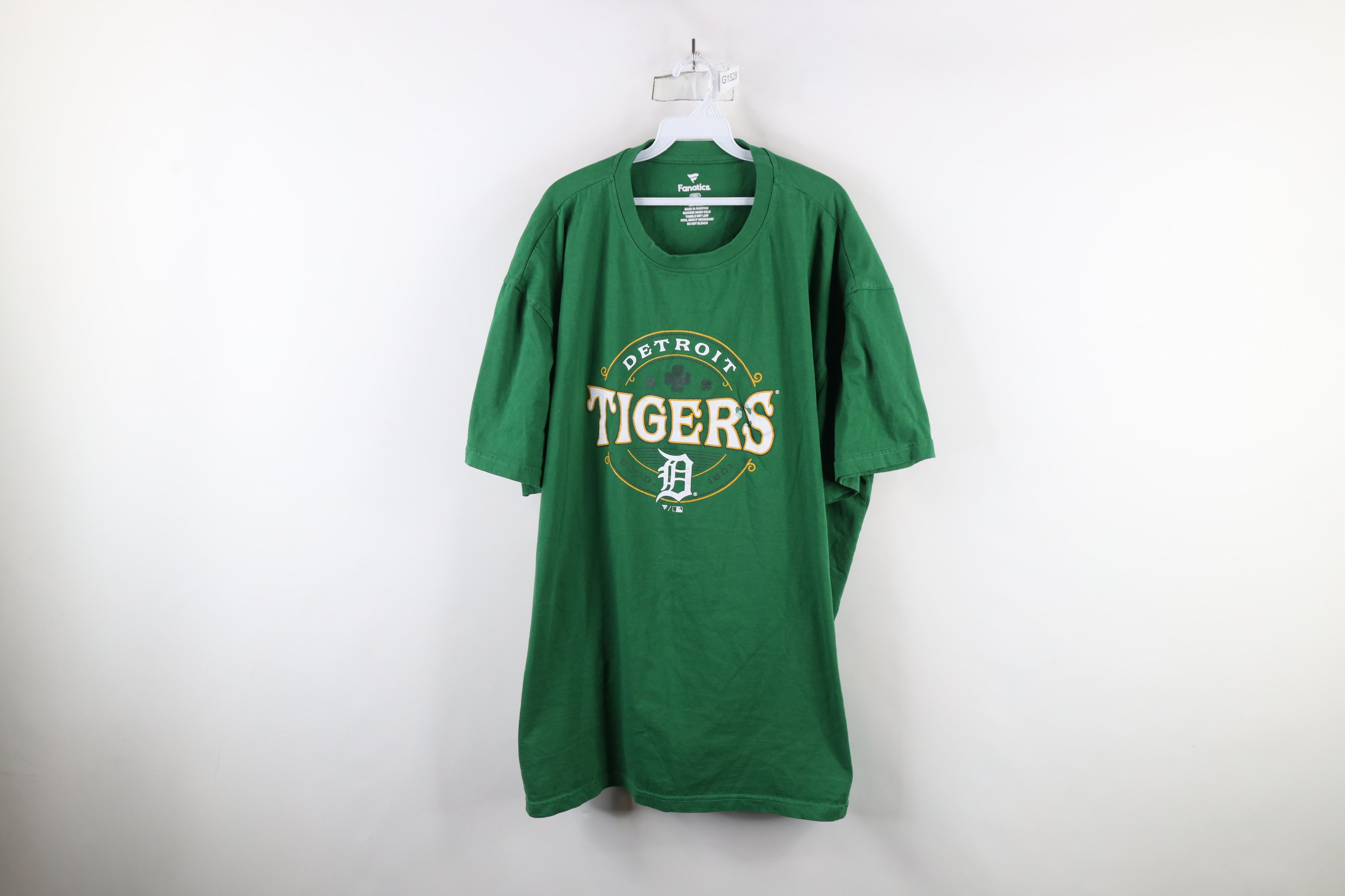 Vintage Fanatics Patricks Day Detroit Tigers Baseball T-Shirt Green Size US XXL / EU 58 / 5 - 1 Thumbnail