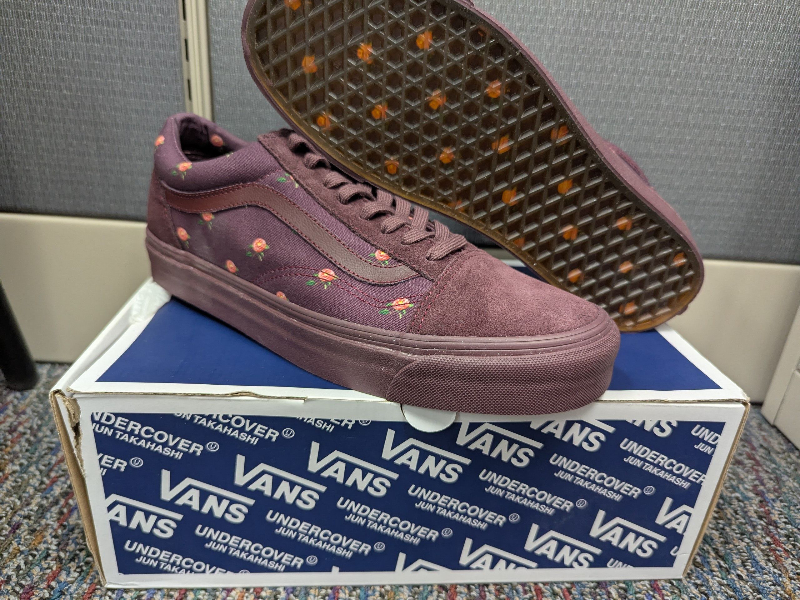 GQ3635◇VANS : OLD SKOOL LX OG Undercover VANS VAULT X UNDERCOVER OG OLD SKOOL LX SMALL FLOWERS GREY