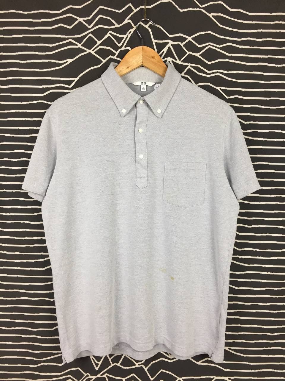 Japanese Brand × Uniqlo Uniqlo Plain Pocket Button Down Collared Polo Tee Size US XL / EU 56 / 4 - 2 Thumbnail