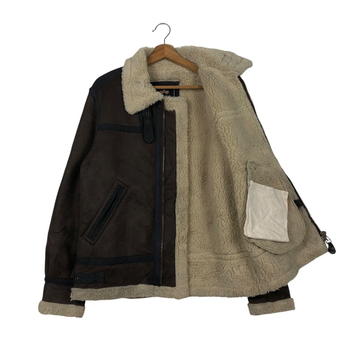 Alpha Industries VINTAGE SHEARLING LEATHER SHEEPSKIN JACKET ALPHA INDUSTRIES Size US L / EU 52-54 / 3 - 13 Thumbnail