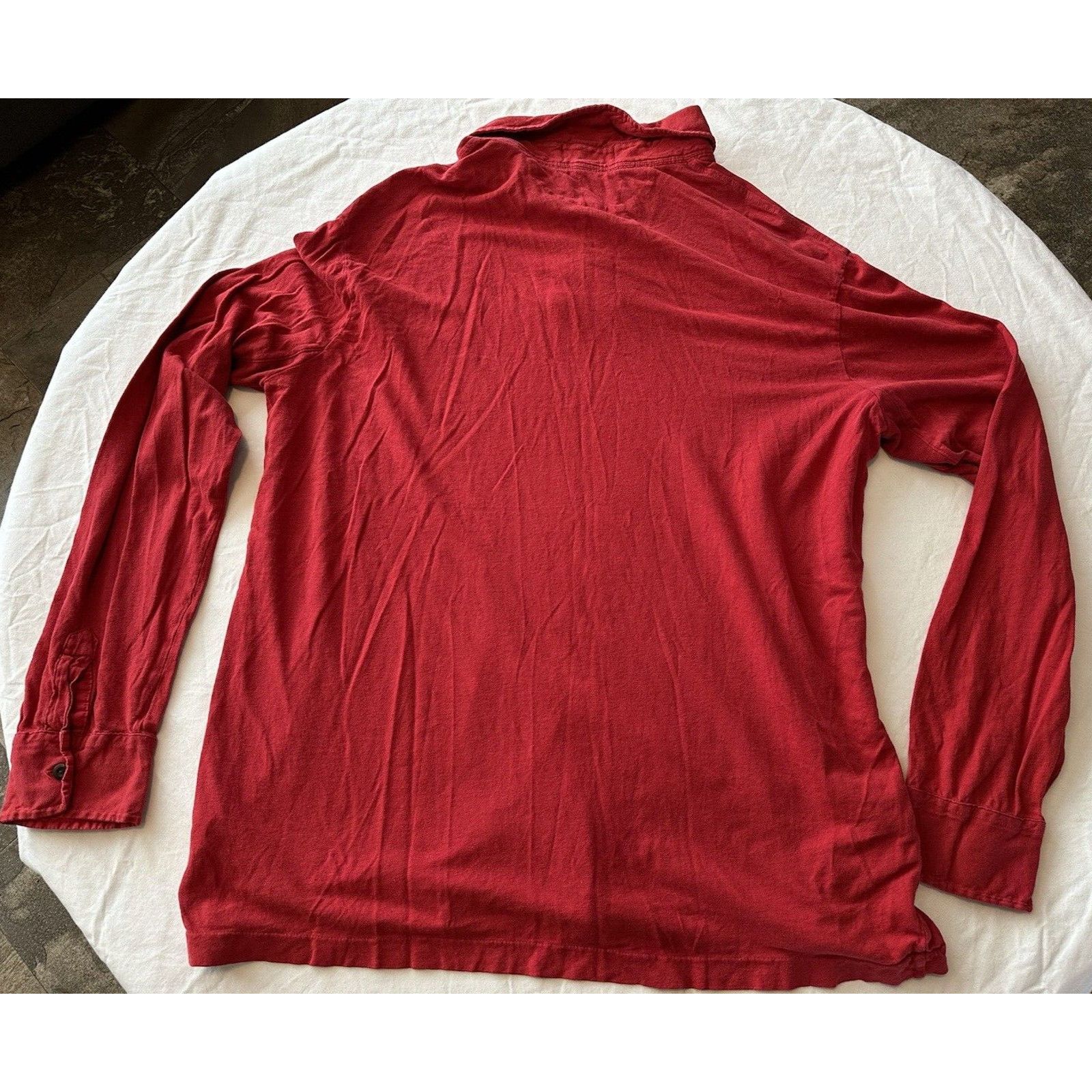 Polo Ralph Lauren Vintage POLO RALPH LAUREN Red Large Shirt Collard Pullover Size US L / EU 52-54 / 3 - 9 Thumbnail