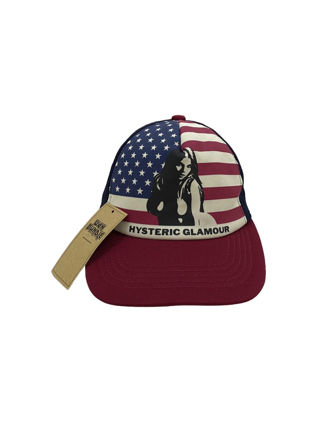 Hysteric Glamour Hysteric Glamour USA Flag Naked Woman Trucker Cap Size ONE SIZE - 2 Thumbnail