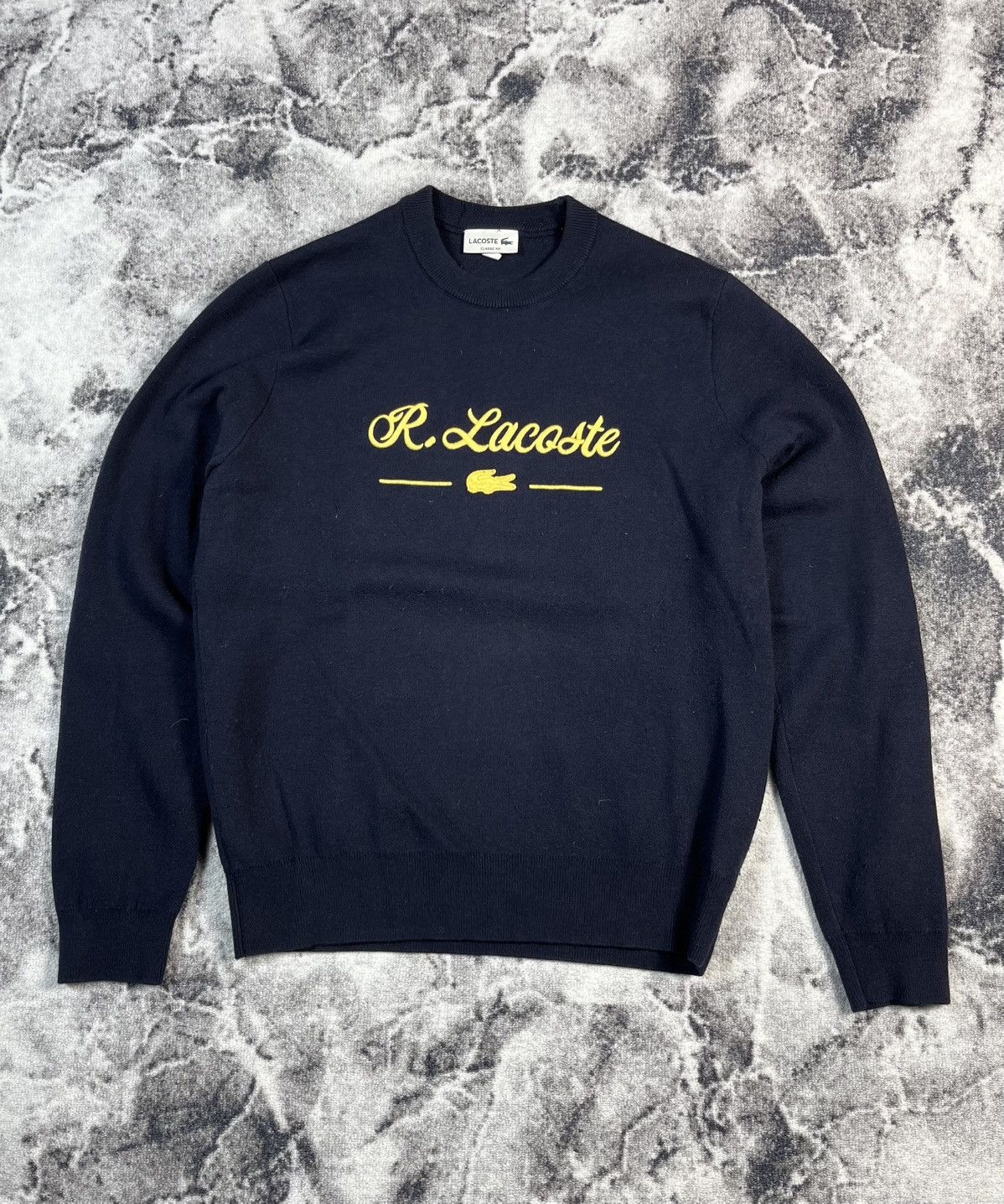 Lacoste Lacoste Wool Blend Sweater Logo Navy Size L Size US L / EU 52-54 / 3 - 1 Thumbnail