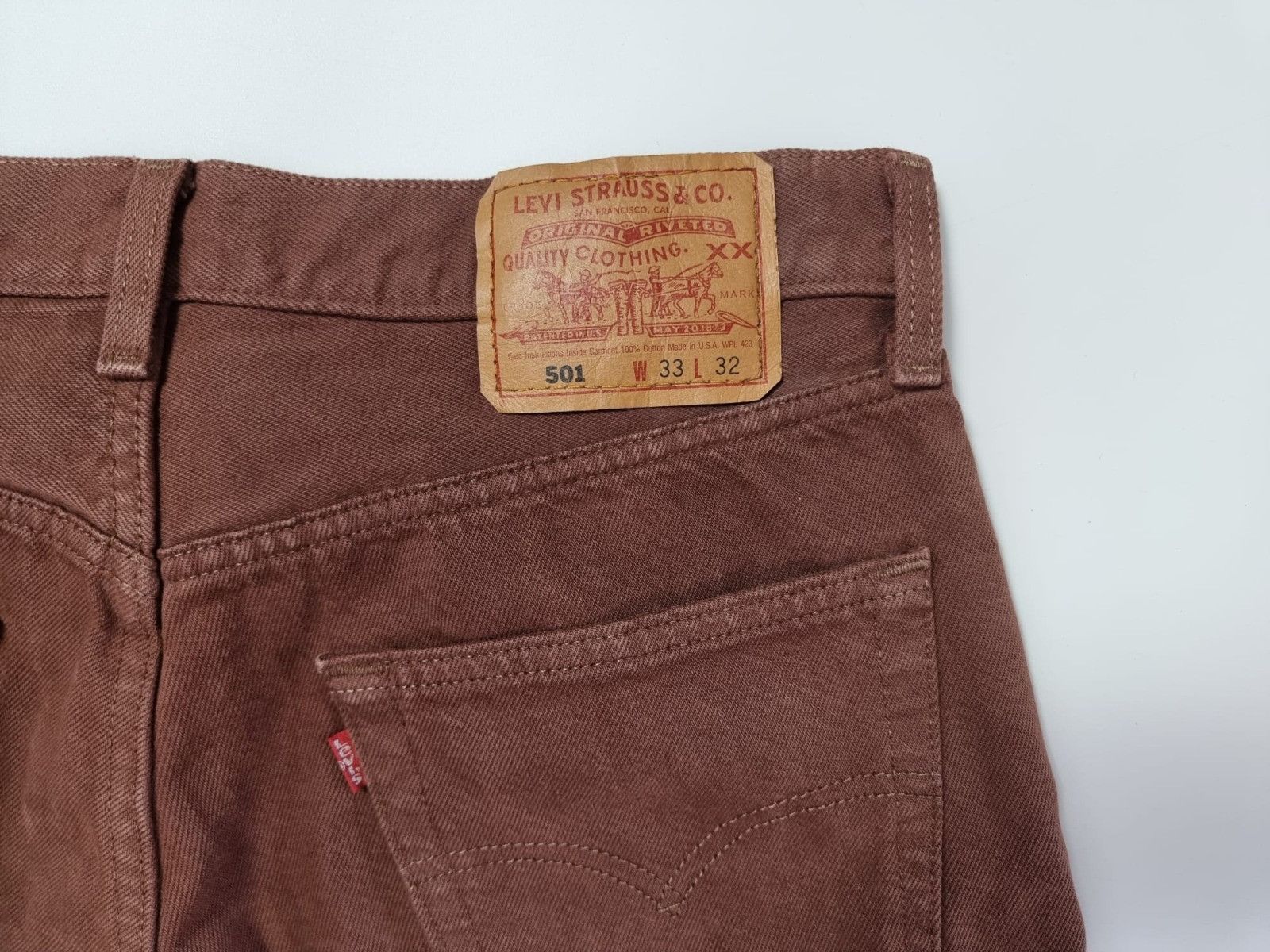 Levi's × Vintage vintage 90s Levi's straight jeans brown 33x32 mens womens Size US 32 / EU 48 - 5 Thumbnail