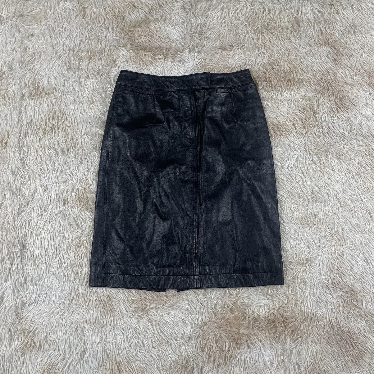 Yohji Yamamoto INED - Yohji Yamamoto Leather Skirt Size 26" / US 2 / IT 38 - 1 Thumbnail