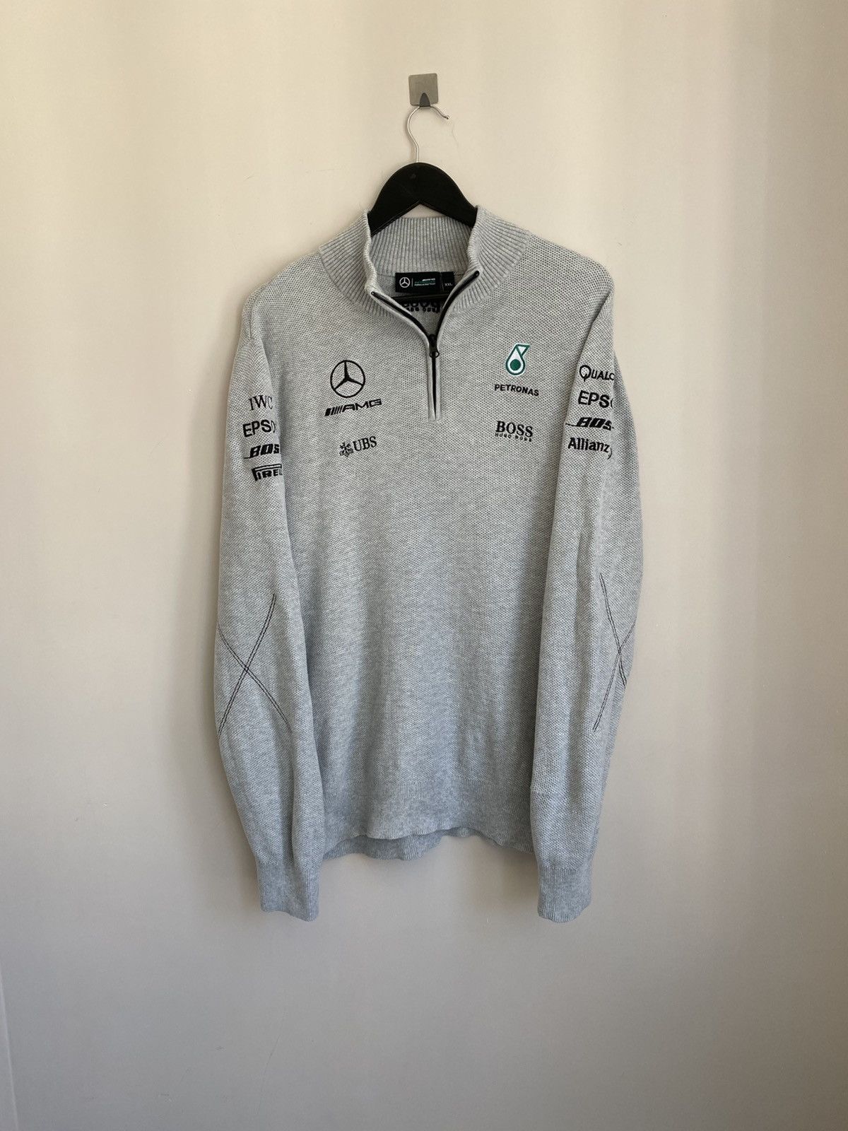 Hugo Boss Hugo Boss Men's Mercedes AMG Petronas F1 Team 1/4 Zip Hoodie Size US XL / EU 56 / 4 - 1 Thumbnail