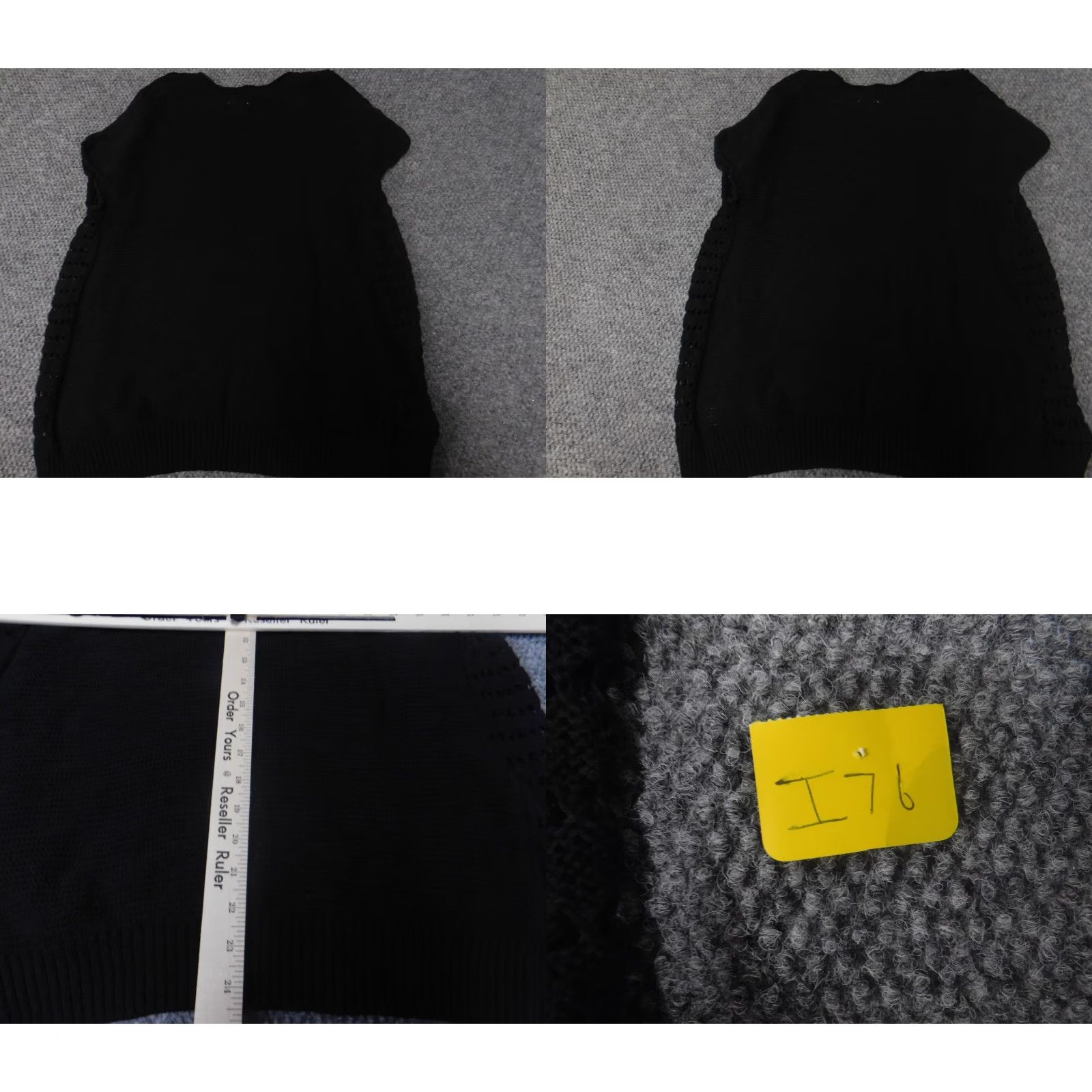 Mossimo Mossimo Womens Sweater Cardigan XS Black Open Chest Mock Neck Short Sleeve Zip Button Knit Polyester Cable Knit Regular Size Type Regular Womens Size XS / US 0-2 / IT 36-38 - 8 Thumbnail