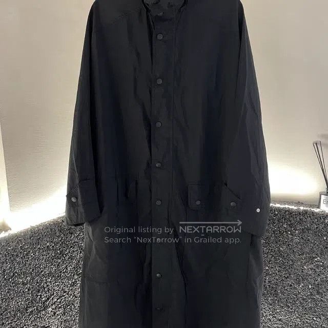 Balenciaga Balenciaga Logo Long Black Trench Coat Size XXS / US 00 / IT 34 - 2 Thumbnail