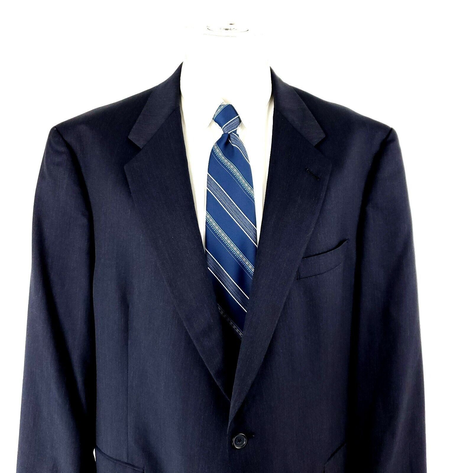 Hart Schaffner Marx Hart Schaffner Marx Wool 2 Button Blazer 46L Blue Suit Jacke Size 46L - 1 Thumbnail