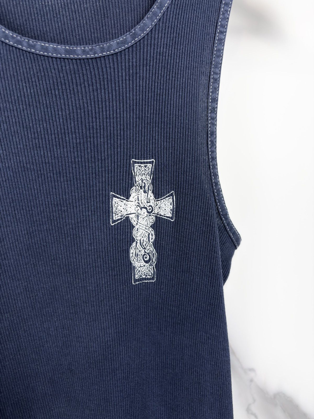 Chrome Hearts Chrome Hearts Vintage Celtic Cross Scroll Logo Tank Top Size US S / EU 44-46 / 1 - 3 Thumbnail