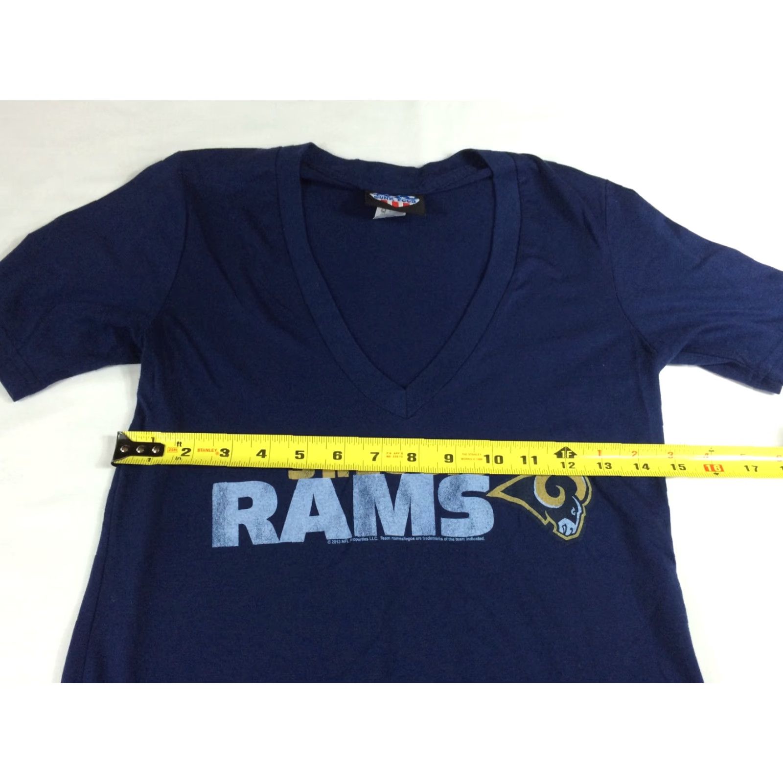 Vintage St Louis Rams Football Women's V Neck T Shirt Sz M NWOT Tee - LA Size M / US 6-8 / IT 42-44 - 7 Thumbnail