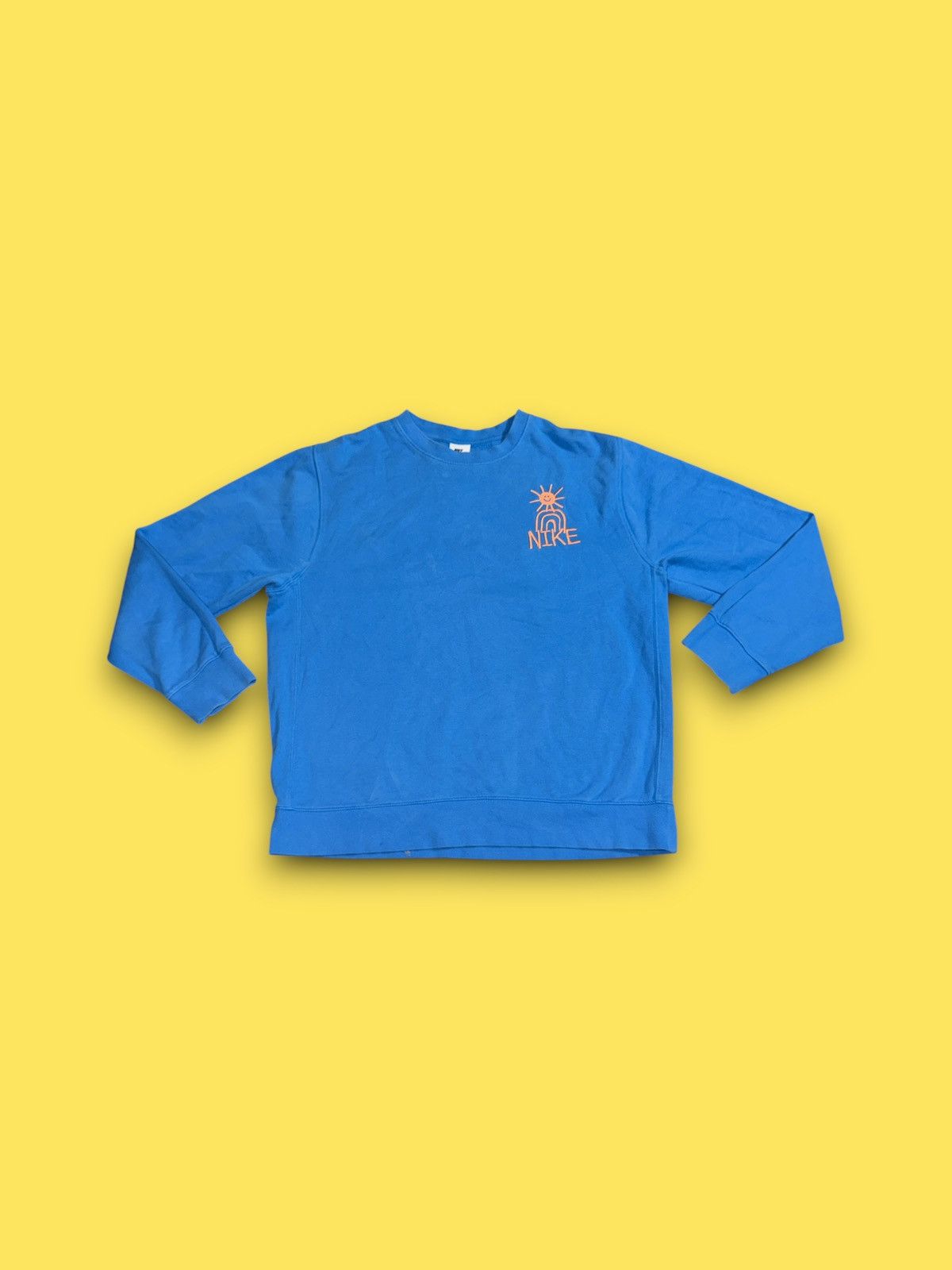 Nike Nike Crew Neck Sweatshirt Photo Blue Orange Trance Large Size US L / EU 52-54 / 3 - 2 Thumbnail