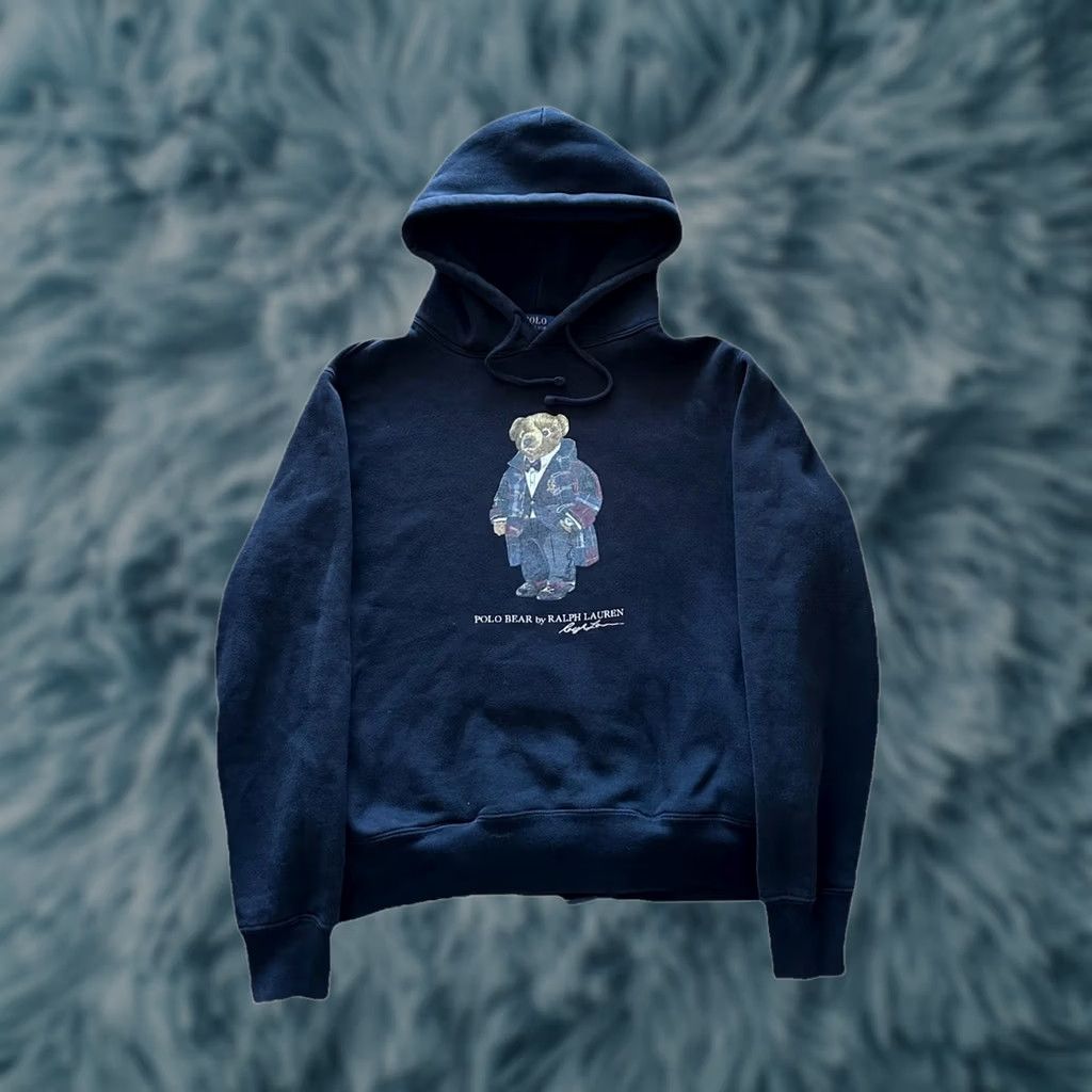 Vintage VINTAGE Polo Bear Hoodie Black Mens M Polo Ralph Lauren Polo Bear Hoodie Regular Size M Black Hooded Sweatshirt with Logo Graphic Print Size US M / EU 48-50 / 2 - 1 Thumbnail