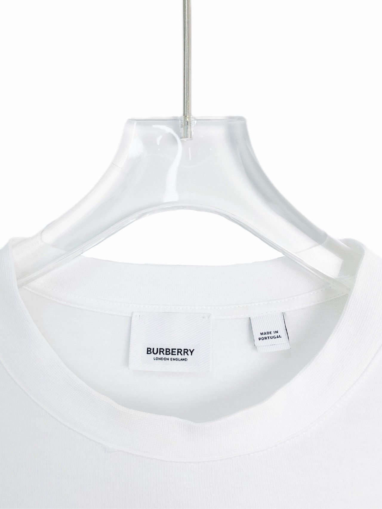 Burberry Burberry Bbr White Logo Letter Print Cotton T-Shirt Size M / US 6-8 / IT 42-44 - 3 Thumbnail