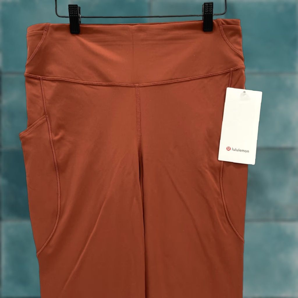Lululemon Lululemon Fast Free HR Tight 25" Women's 12 Brown Nulux Stretch Pockets Gym Yoga Size 30" / US 8 / IT 44 - 1 Thumbnail