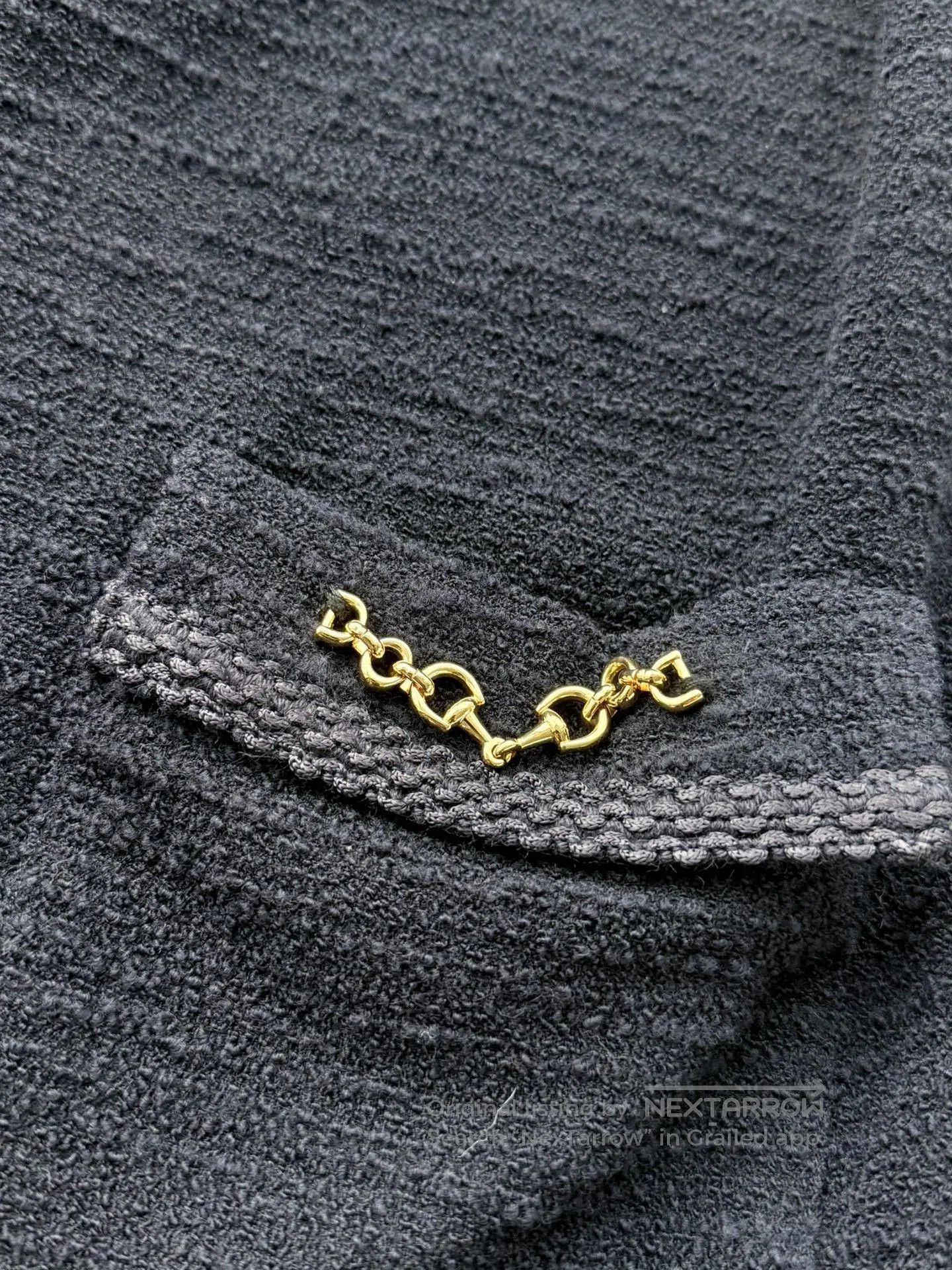 Other Sleeveless Tweed Dress Horsebit Pineapple Buttons. Size M / US 6-8 / IT 42-44 - 3 Thumbnail