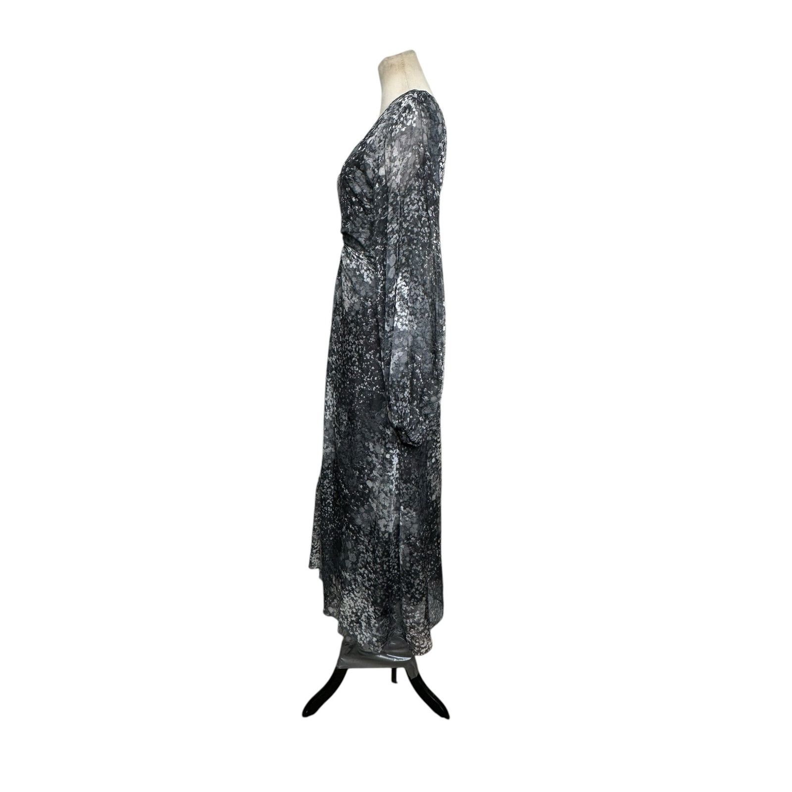 ROTATE Rotate Gray printed long sleeves midi dress size 6 Size M / US 6-8 / IT 42-44 - 12 Thumbnail