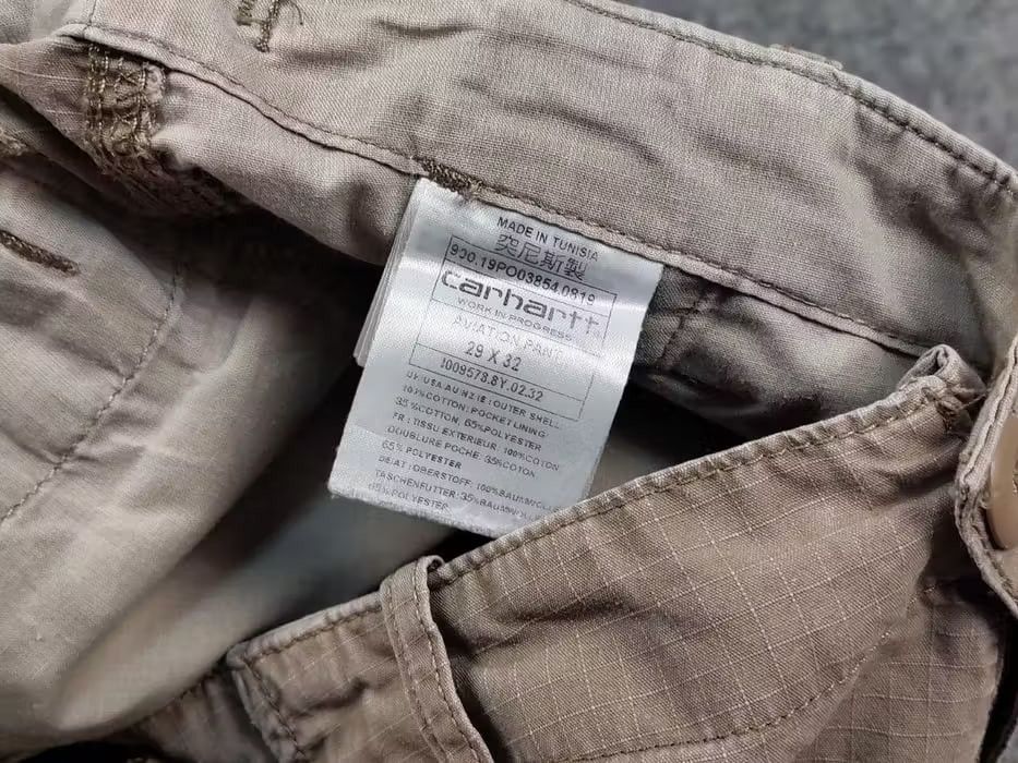Carhartt Vintage 90's Carhartt WIP Aviation Beige Cargo Pants Travis Size US 30 / EU 46 - 9 Thumbnail