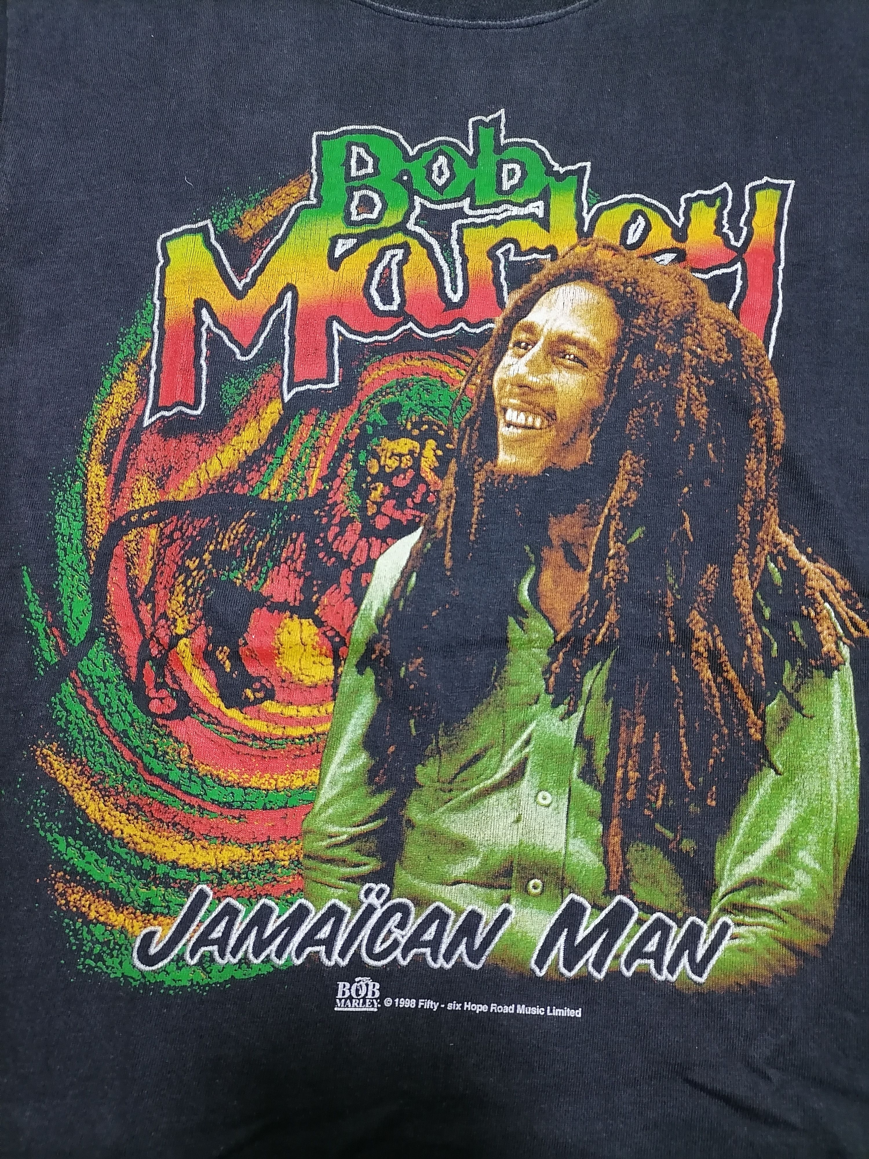 Bob Marley Vintage Tee BOB MARLEY , Medium - Fifty 1998 Size US M / EU 48-50 / 2 - 1 Thumbnail