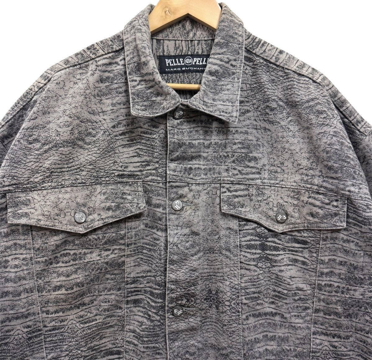 Marc Buchanan Vintage Pelle Pelle Marc Buchanan Python Snake Denim Jacket Size US XXL / EU 58 / 5 - 3 Thumbnail