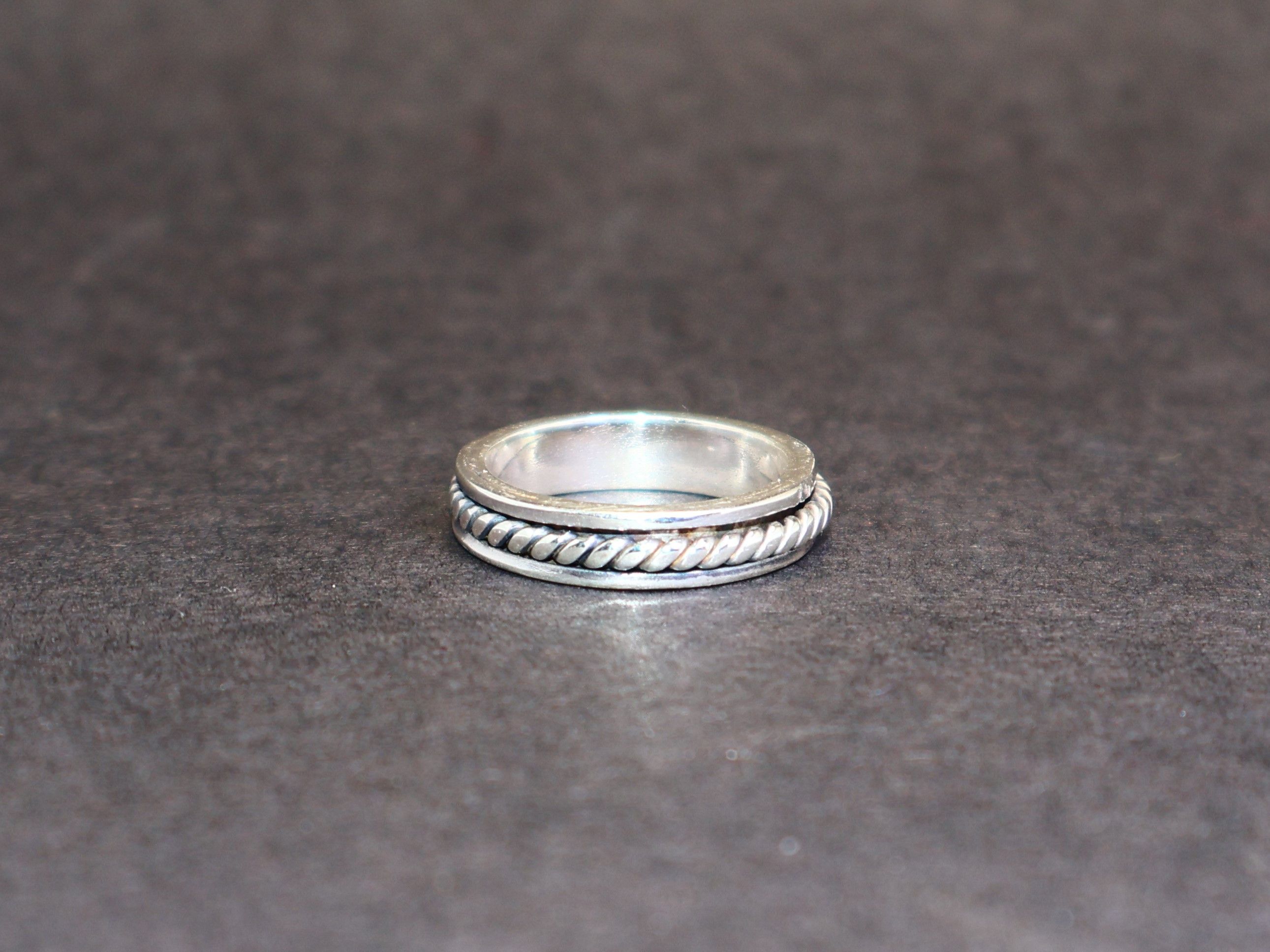 Handmade Spinner Band Ring, 925 Sterling Silver, Handmade Unisex Band Size ONE SIZE - 1 Thumbnail